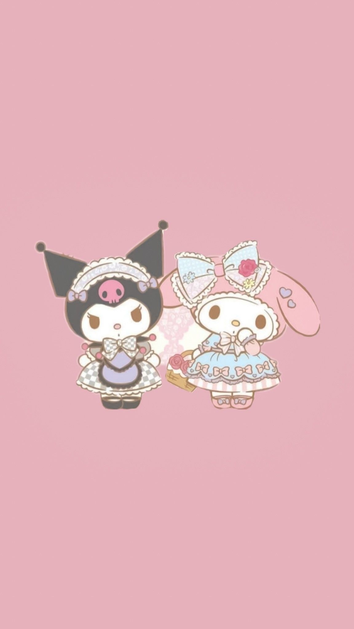 My Melody, Kuromi, Lolita maid dresses, HD Phone wallpaper