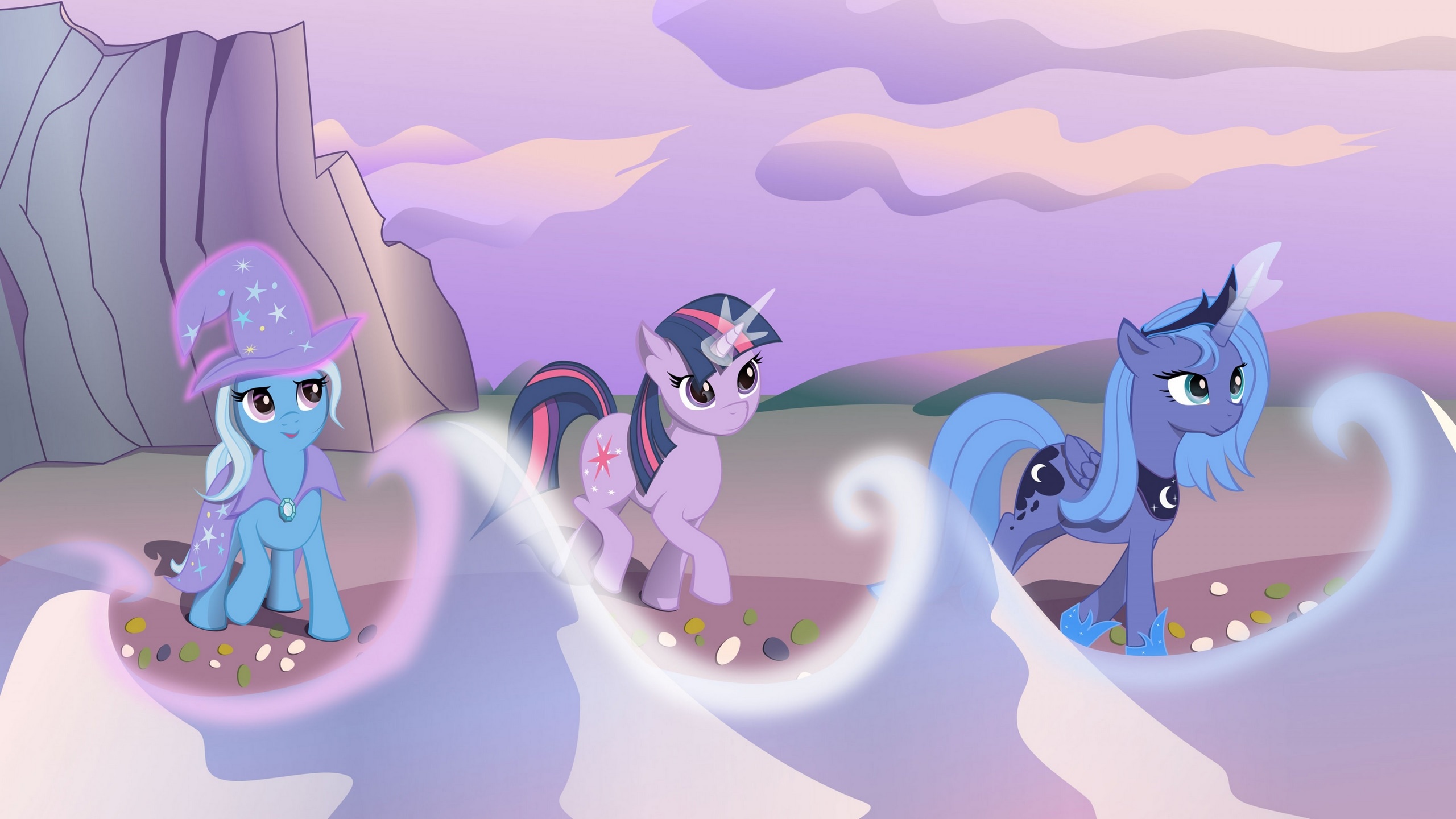 Trixie Lulamoon, Twilight Sparkle, Princess Luna, HD Desktop wallpaper
