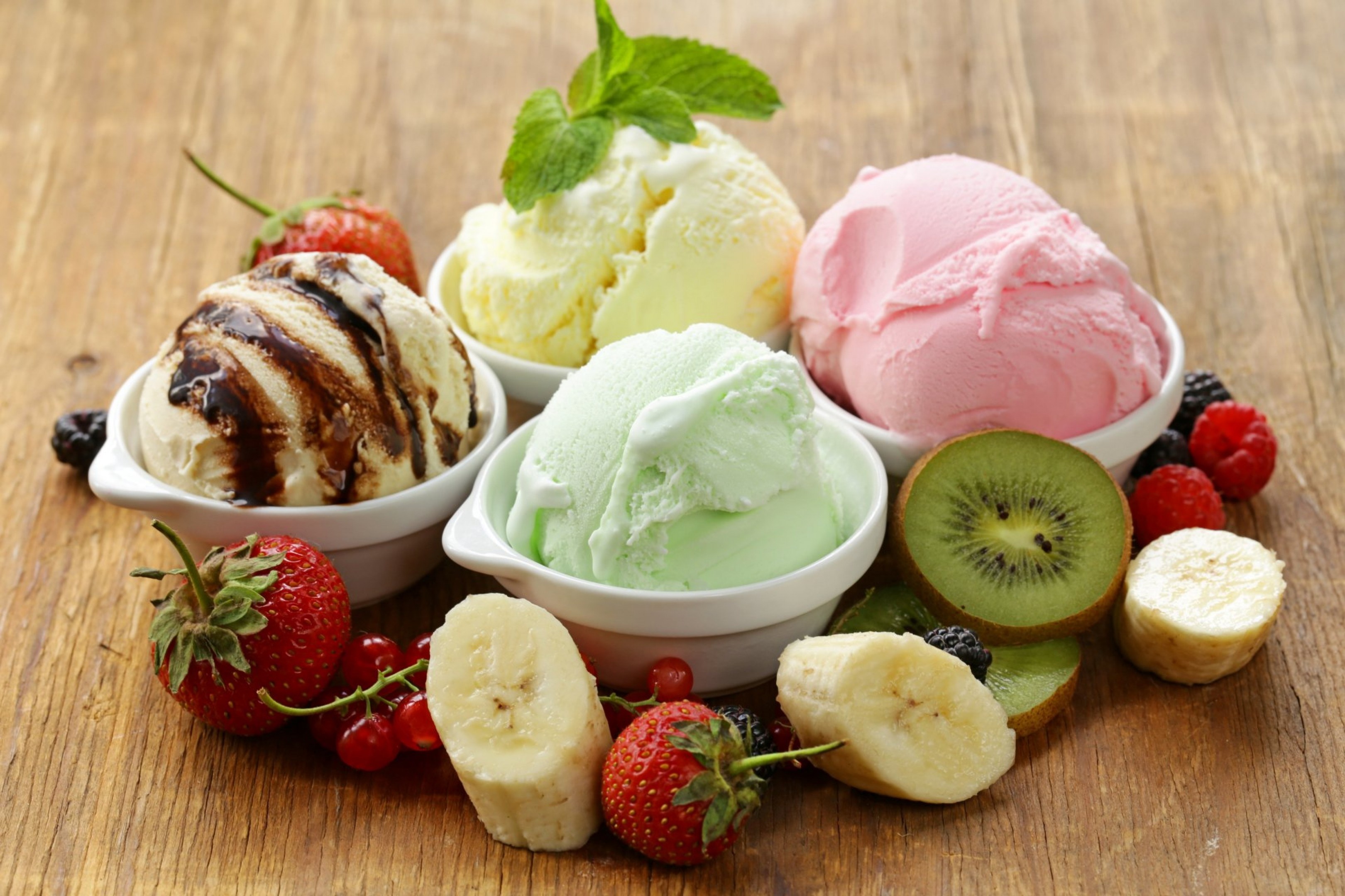 Fruit-infused gelato, Tropical flavors, Creamy delight, Refreshing summer treat, 3240x2160 HD Desktop