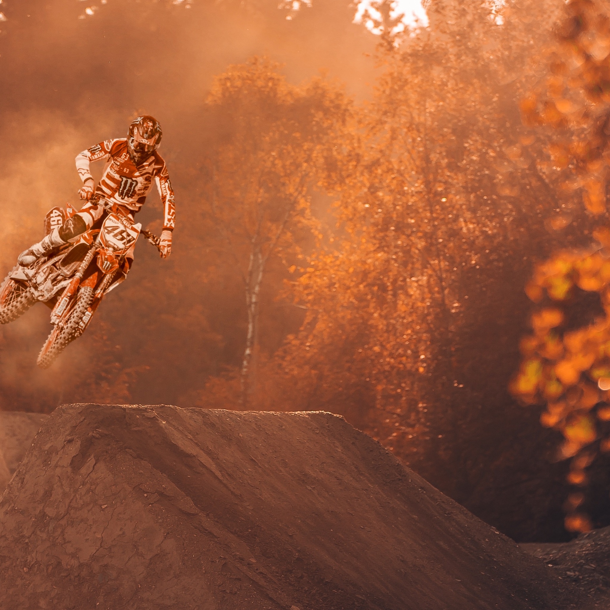 Dirt Bike, Extreme stunts, Sports enthusiasts, Adrenaline rush, 2050x2050 HD Phone