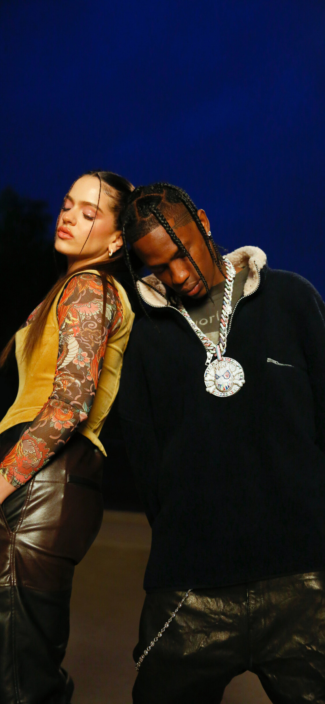 Travis Scott, Rosalia, iPhone XS, 4K wallpapers, 1130x2440 HD Phone