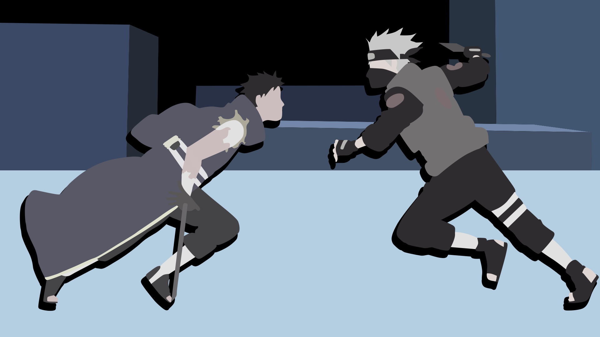 Kakashi Hatake, Obito Uchiha, Kamui dimension, Full HD Desktop wallpaper