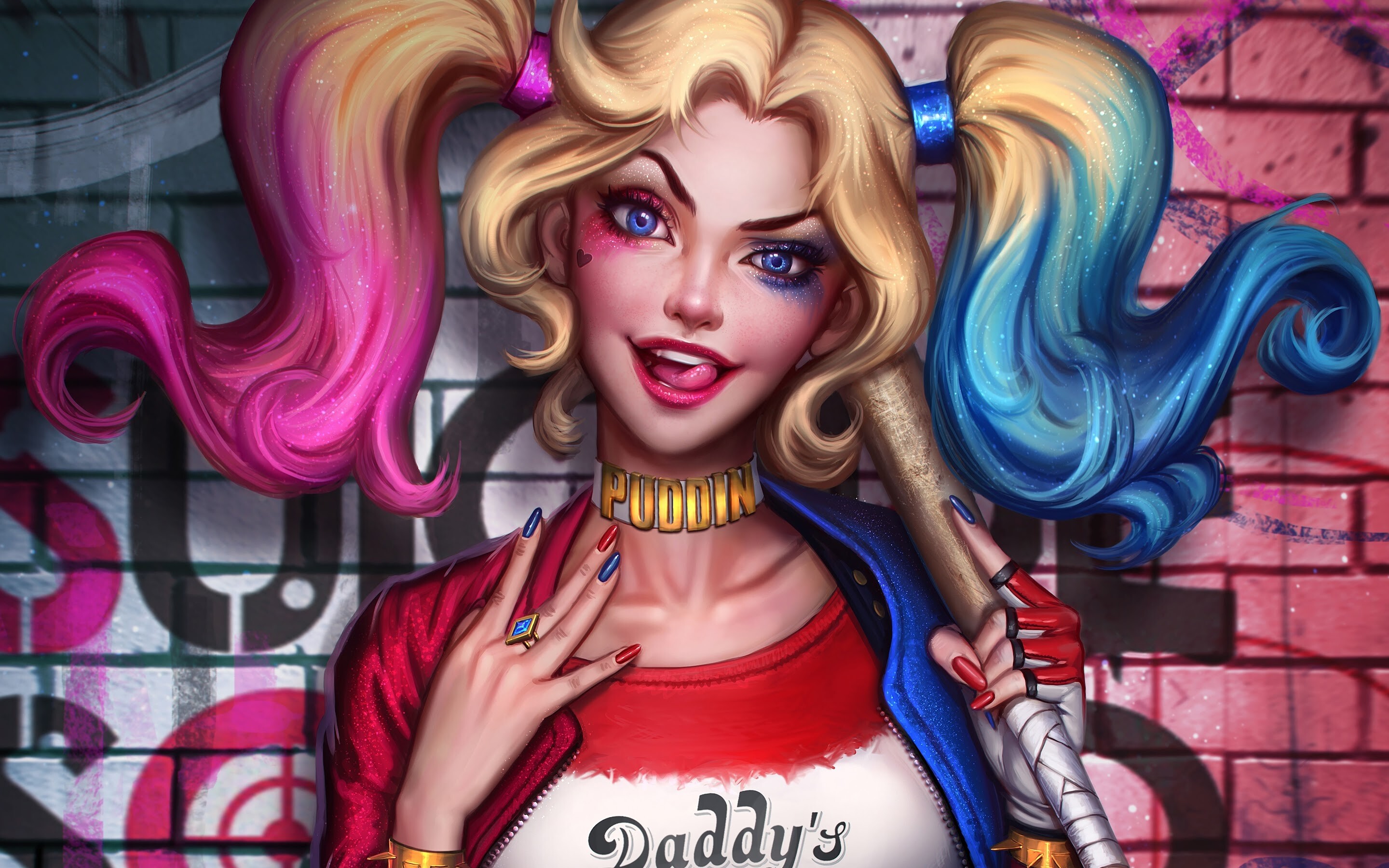 Harley Quinn, Eye-catching 8K wallpaper, Eccentric style, Unconventional heroine, 2880x1800 HD Desktop