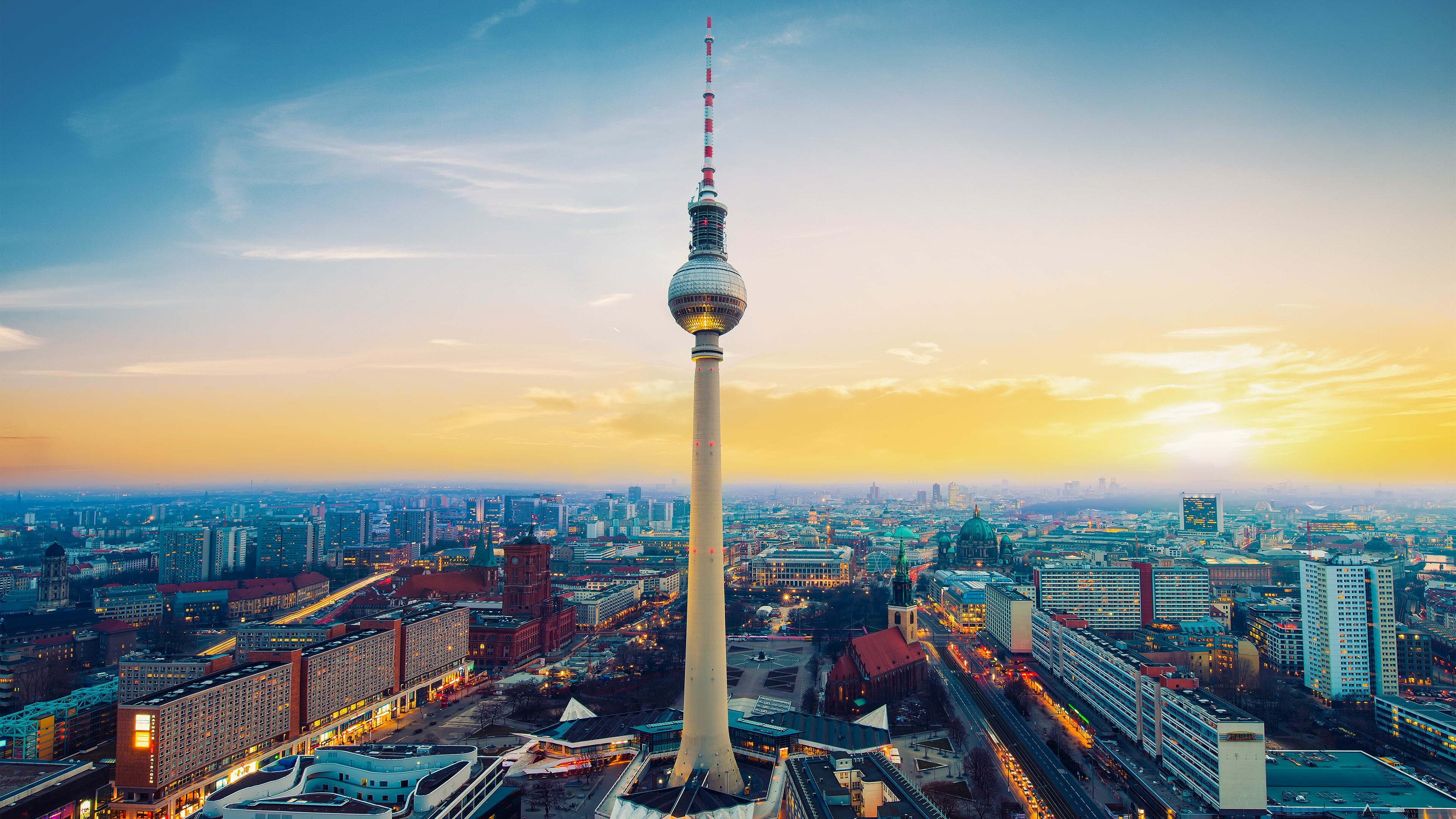 Berlin TV Tower, Germany Wallpaper, 3840x2160 4K Desktop