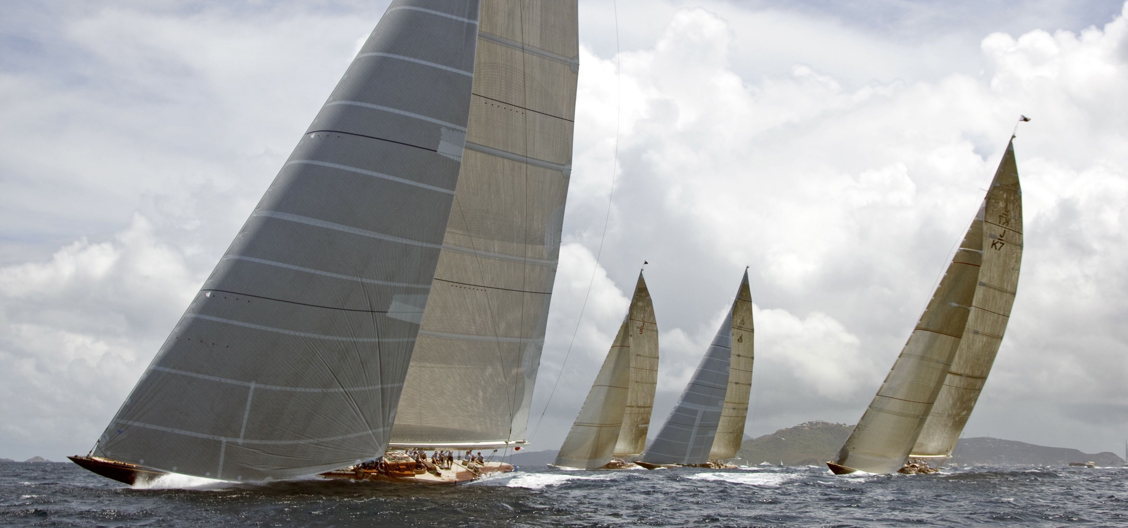 J Class yachts, Yacht Racing Wallpaper, 3720x1750 Dual Screen Desktop