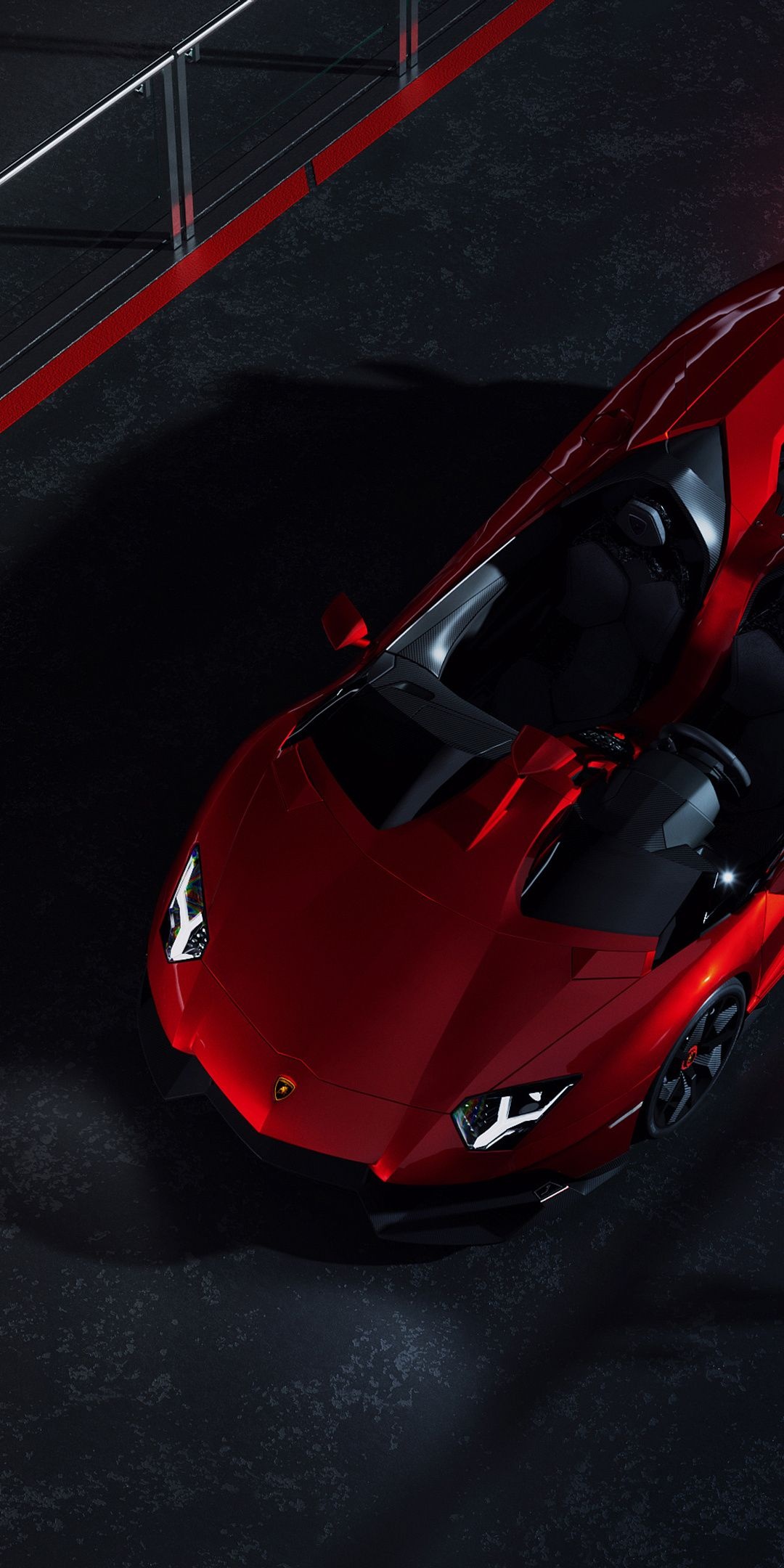 Lamborghini Aventador J, open cockpit speedster, dark asphalt track, HD Phone wallpaper