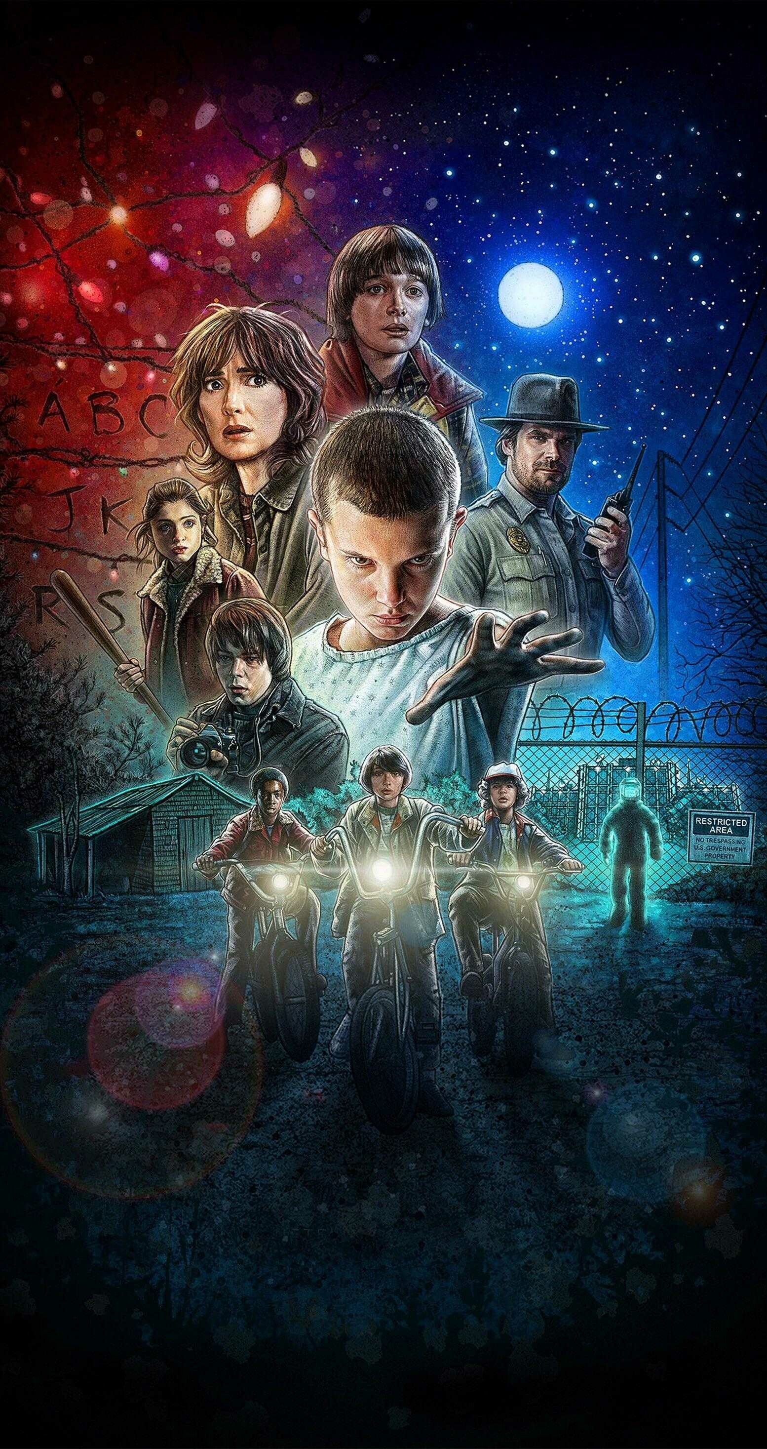 Stranger Things, Iconic TV show, Unforgettable moments, Nostalgic wallpaper, 1560x2940 HD Phone