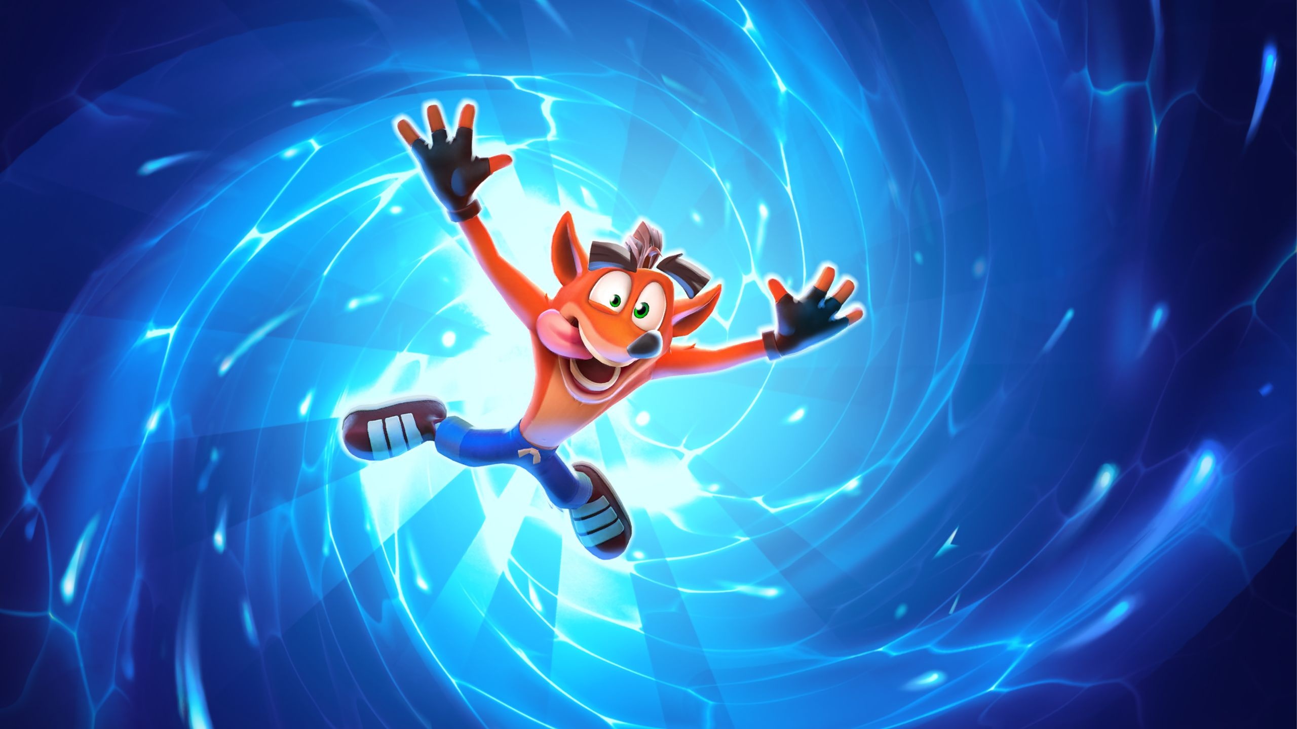 Crash Bandicoot, Crash Bandicoot 4: It's About Time, Swirling blue dimensional portal, HD Desktop wallpaper