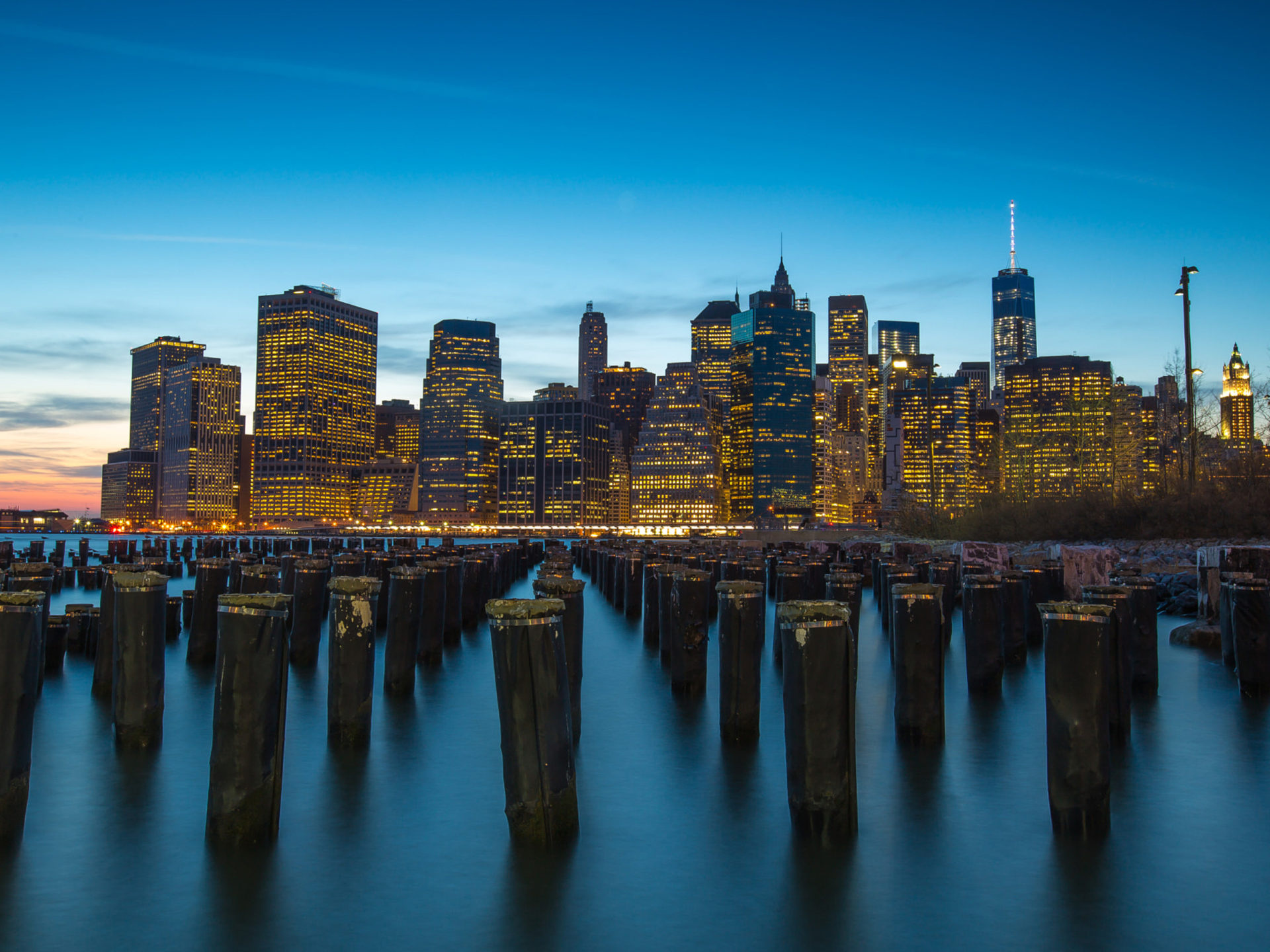 The port, Manhattan New York City, Sunset views, Dusk landscape, 1920x1440 HD Desktop