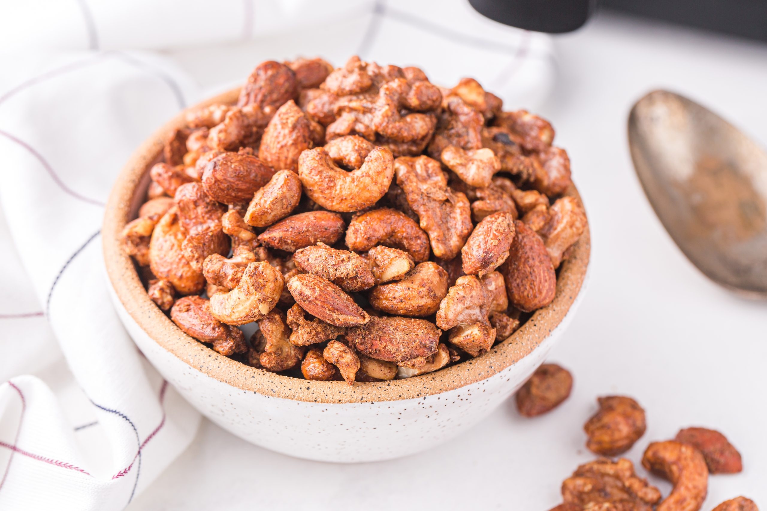 Air fryer spiced nuts, Quick and healthy snack, Irresistibly crunchy, Flavorful bite, 2560x1710 HD Desktop