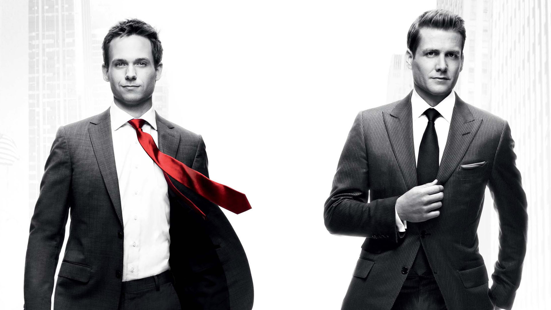 Harvey Specter, Mike Ross, red necktie, Full HD Desktop wallpaper