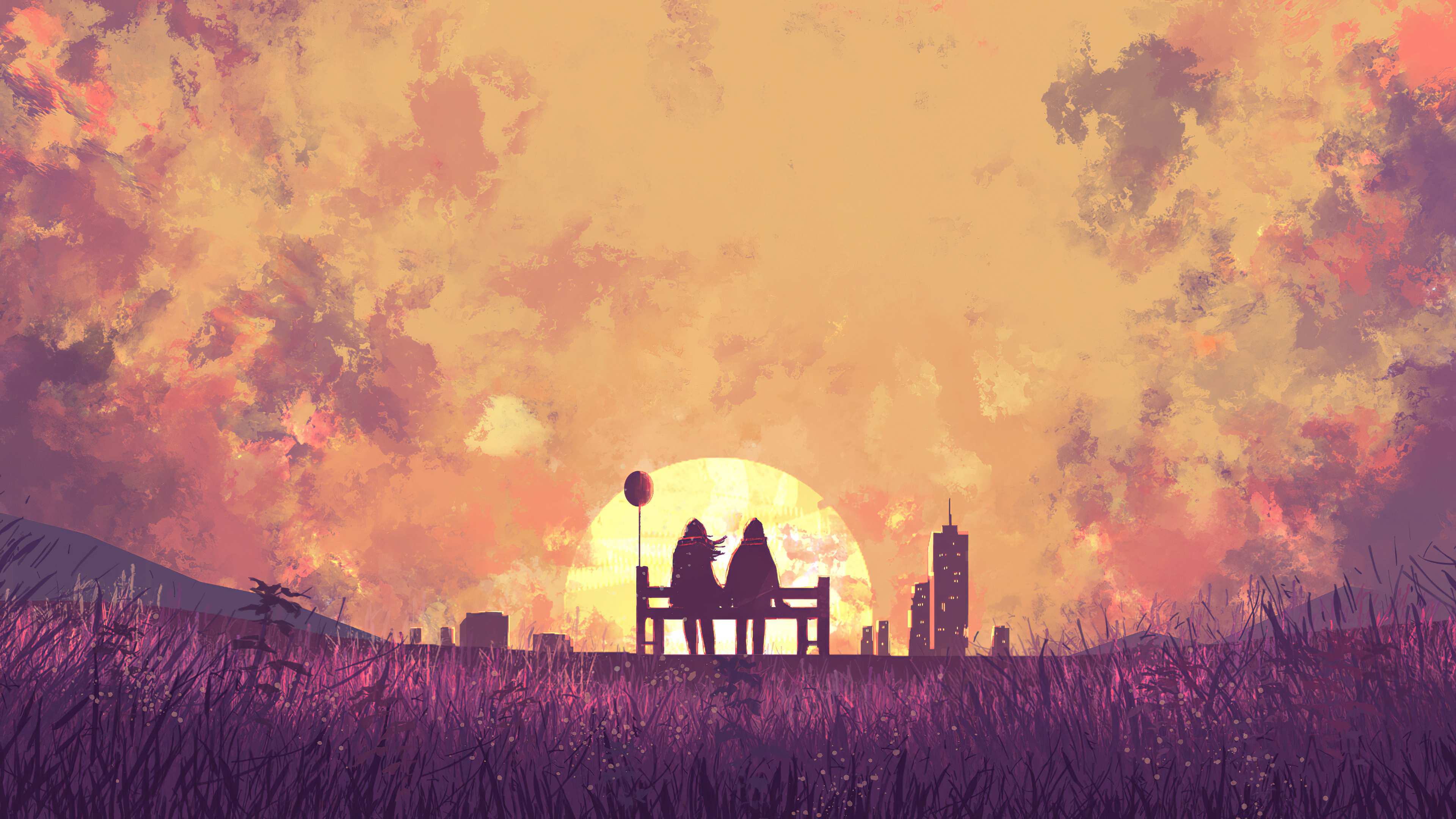 Sunset, Love Couples Wallpaper, 3840x2160 4K Desktop