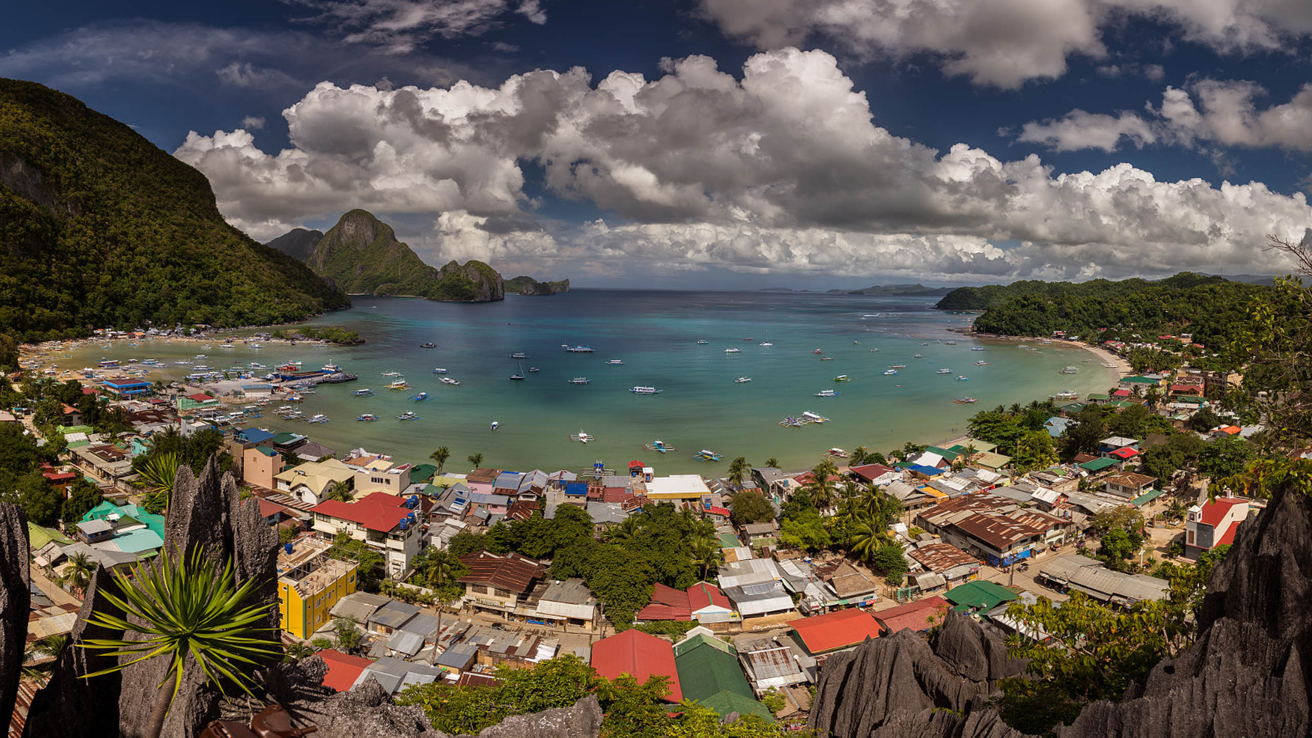 El Nido Bay, Palawan, Philippines, 4K Ultra HD wallpapers, 2560x1440 HD Desktop