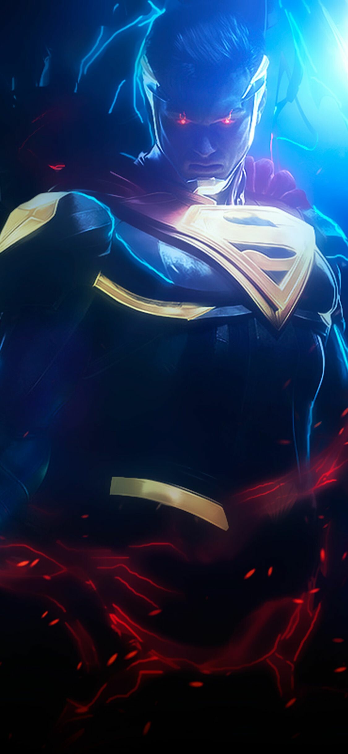 Injustice, Superman artwork, HD wallpaper, Character showcase, 1130x2440 HD Phone