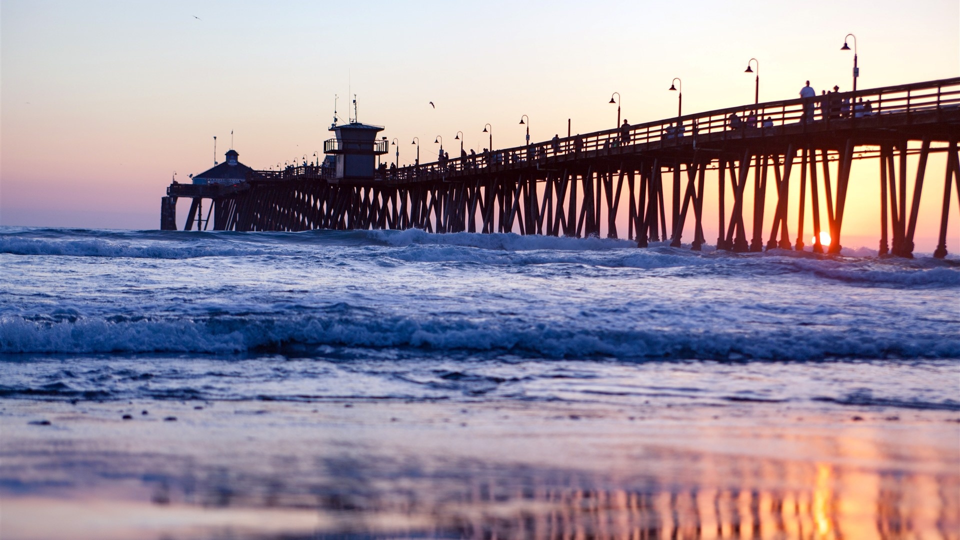 Huntington Beach, Pier, 1920x1080 Full HD Desktop