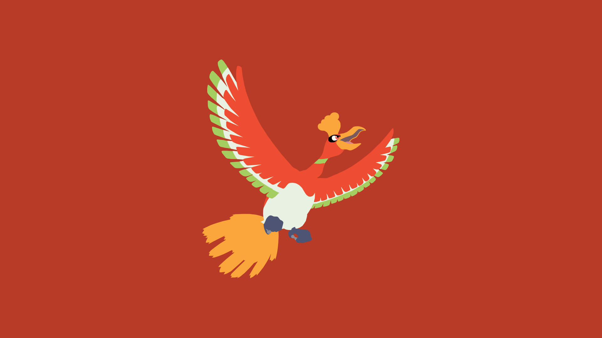 Ho-Oh, Wallpaper, Ethan Anderson, 1920x1080 Full HD Desktop