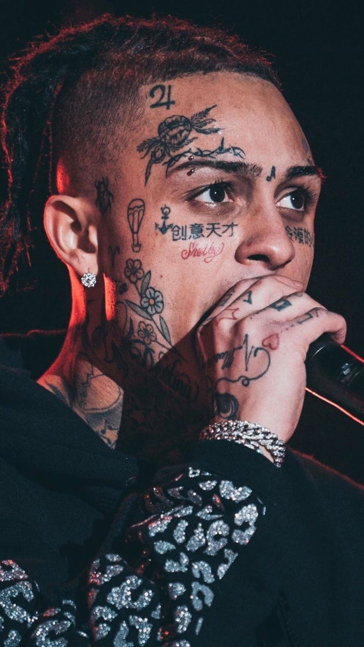 Lil Skies, Music, Sky Tattoos, Face Tattoos, 1250x2210 HD Phone