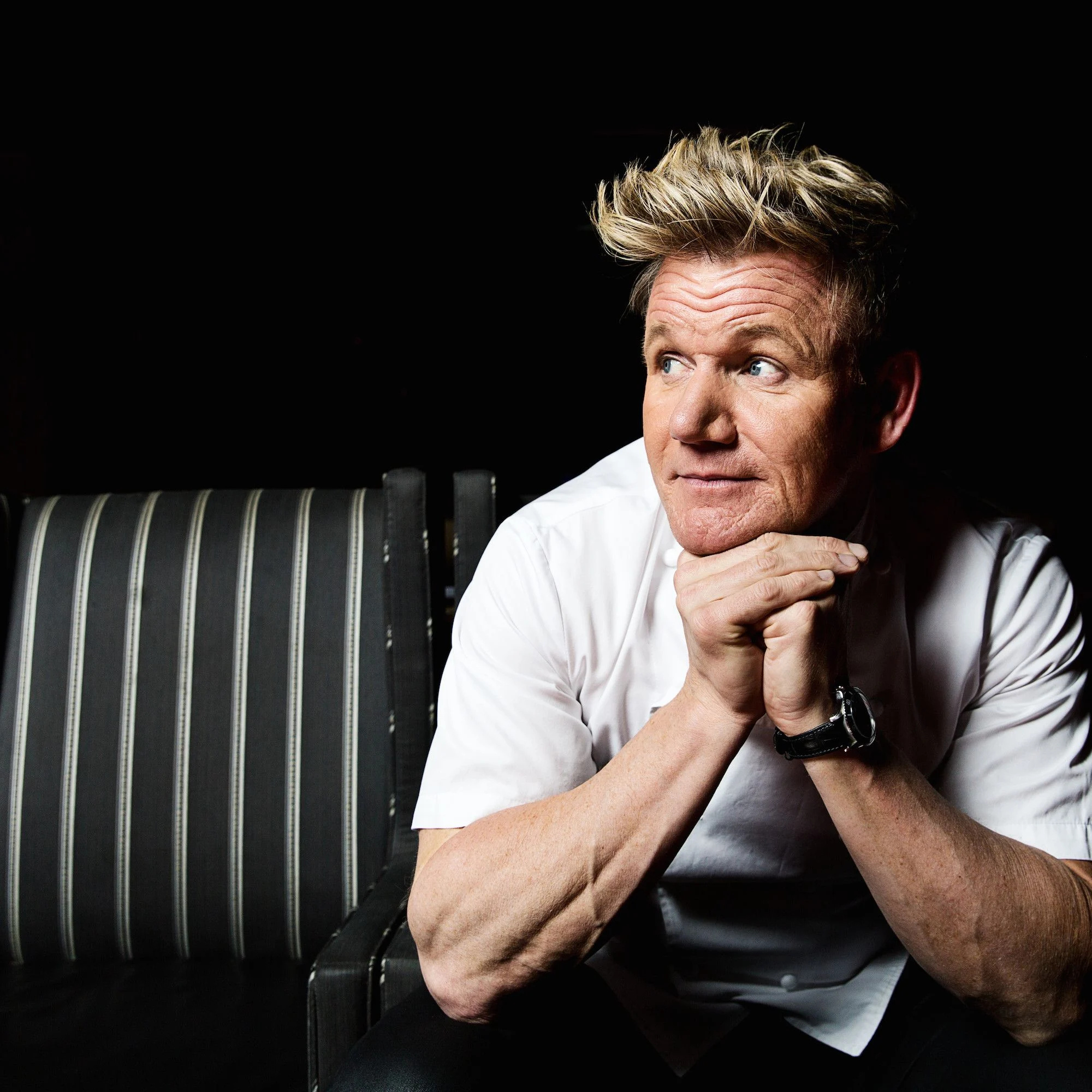 Gordon Ramsay wallpapers, Chef's charm, Captivating backgrounds, Culinary charisma, 2000x2000 HD Phone