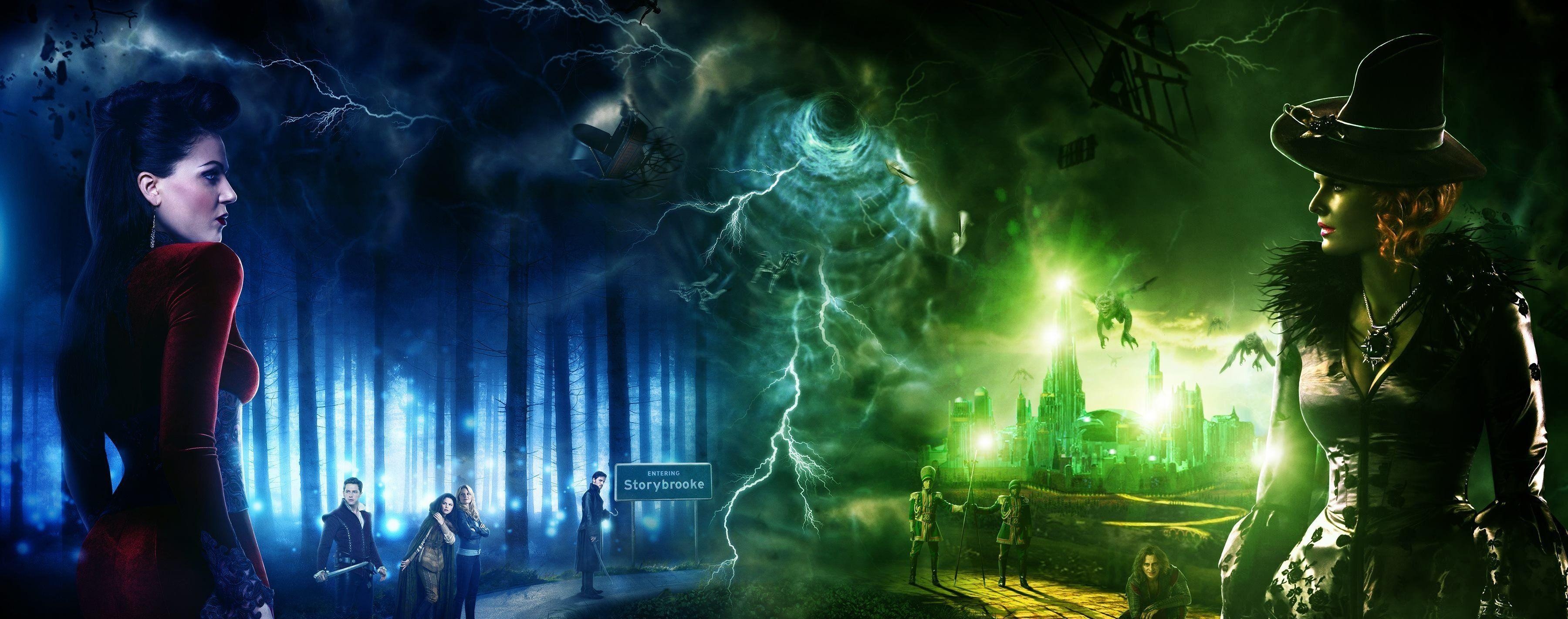 Once Upon a Time TV series, Fairy tale wallpapers, Enchanting scenes, Magical visuals, 3600x1430 Dual Screen Desktop