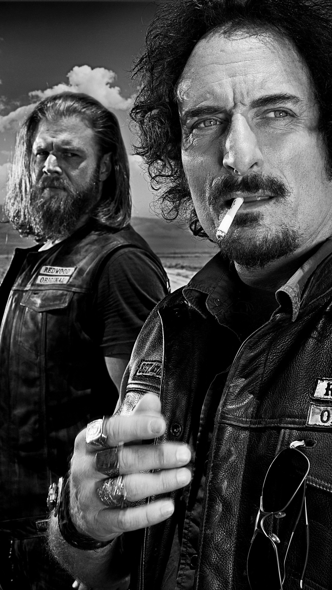 Kim Coates as Tig Trager, Ryan Hurst as Opie Winston, Sons of Anarchy, Full HD Phone wallpaper