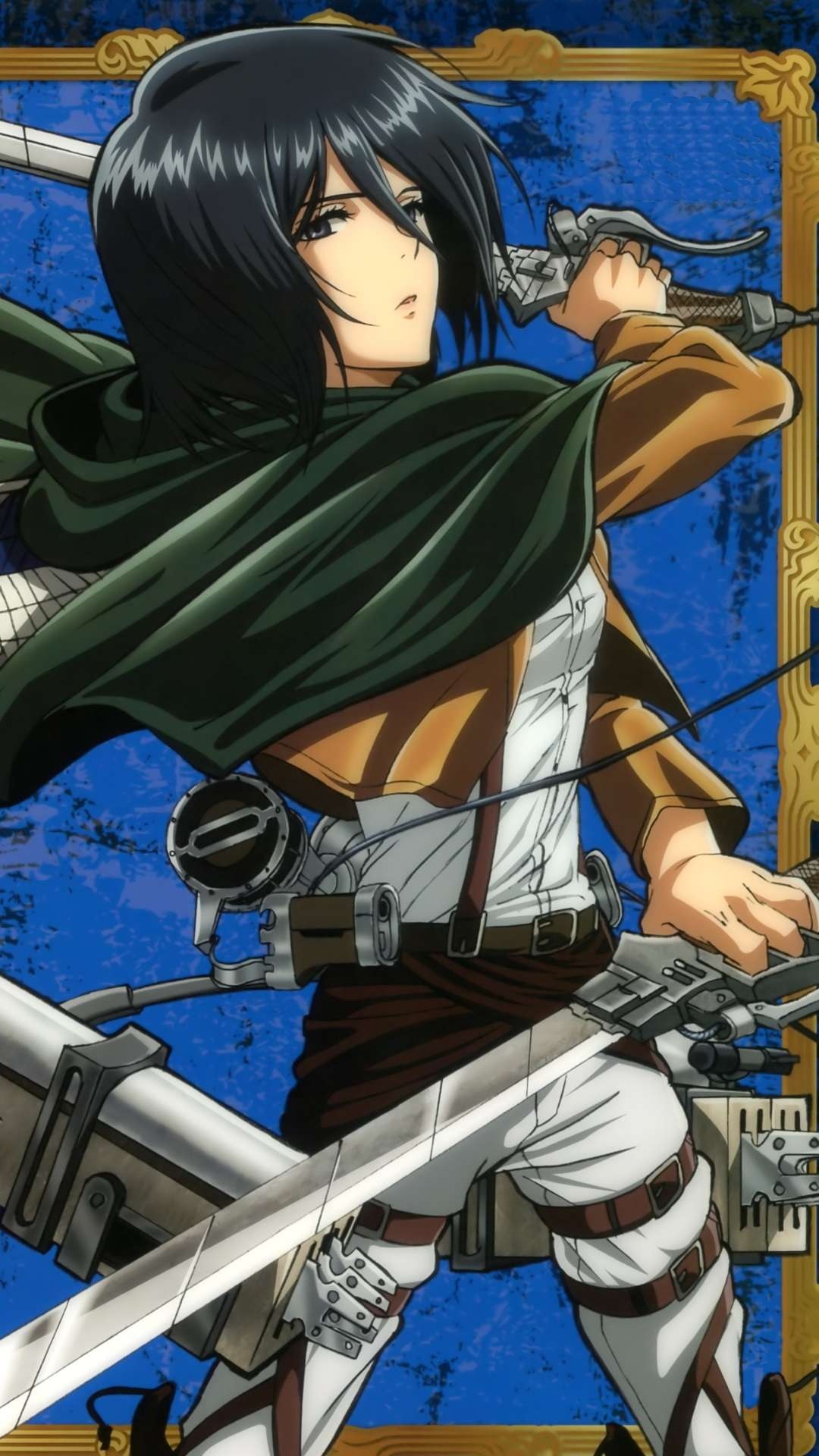 Mikasa Ackerman, Omni-directional mobility gear, Ultrahard steel blades, Full HD Phone wallpaper