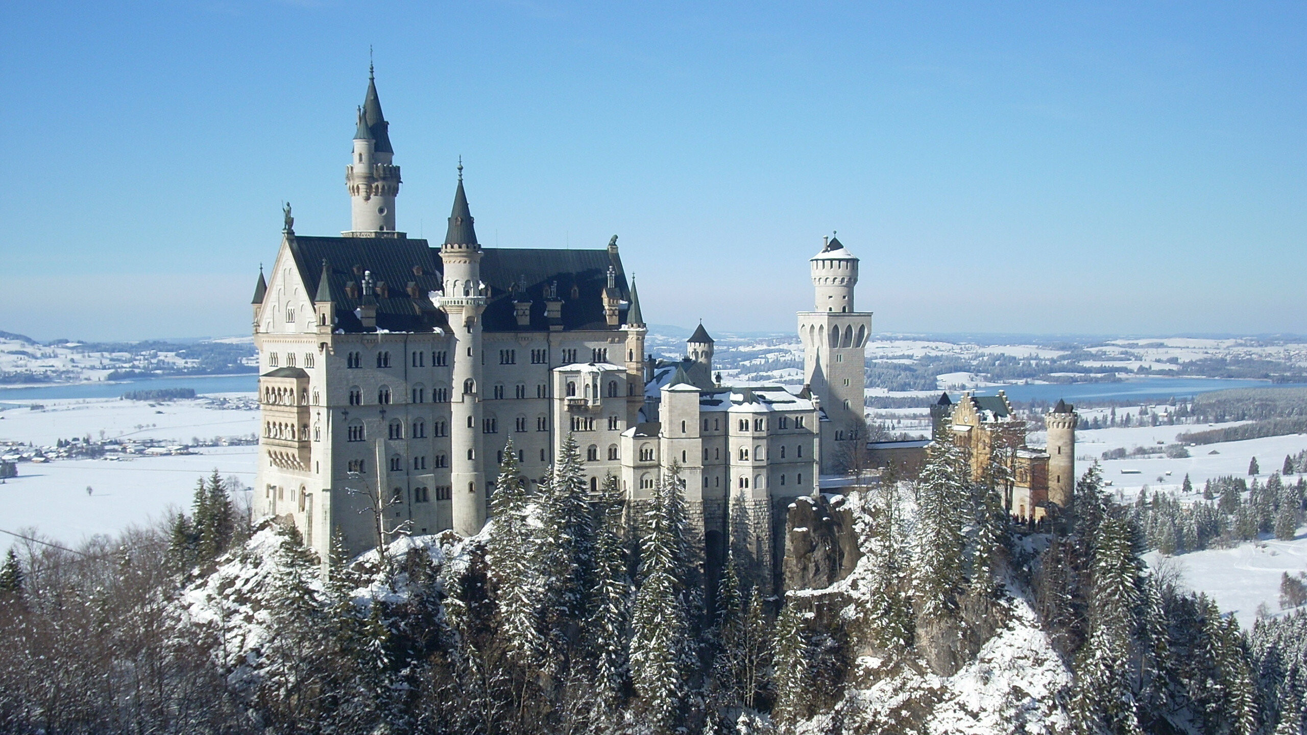 Neuschwanstein Castle wallpapers, Desktop backgrounds, Historical beauty, Scenic views, 2560x1440 HD Desktop