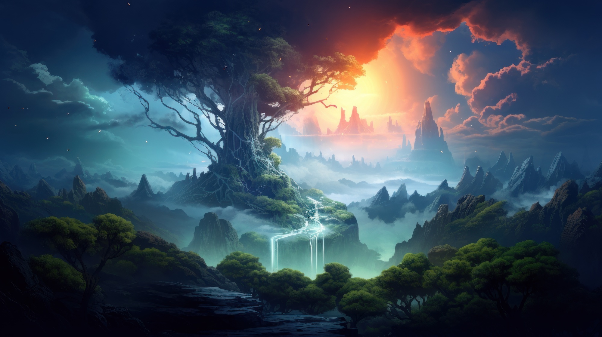 Fantasy landscape, PC Wallpaper, 2000x1130 HD Desktop