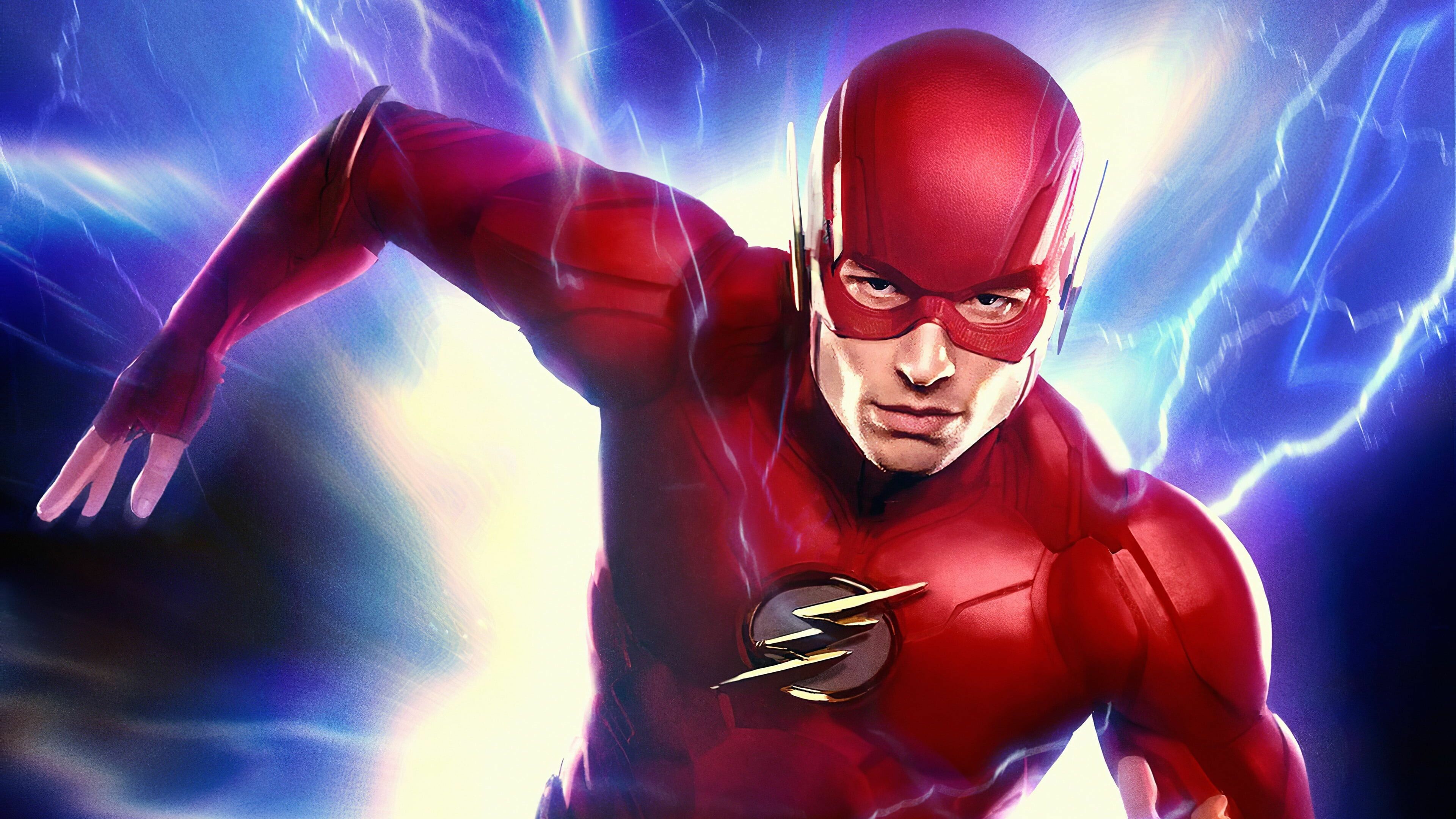 Ezra Miller, The Flash saga, Action-packed moments, Dynamic wallpapers, 3840x2160 4K Desktop