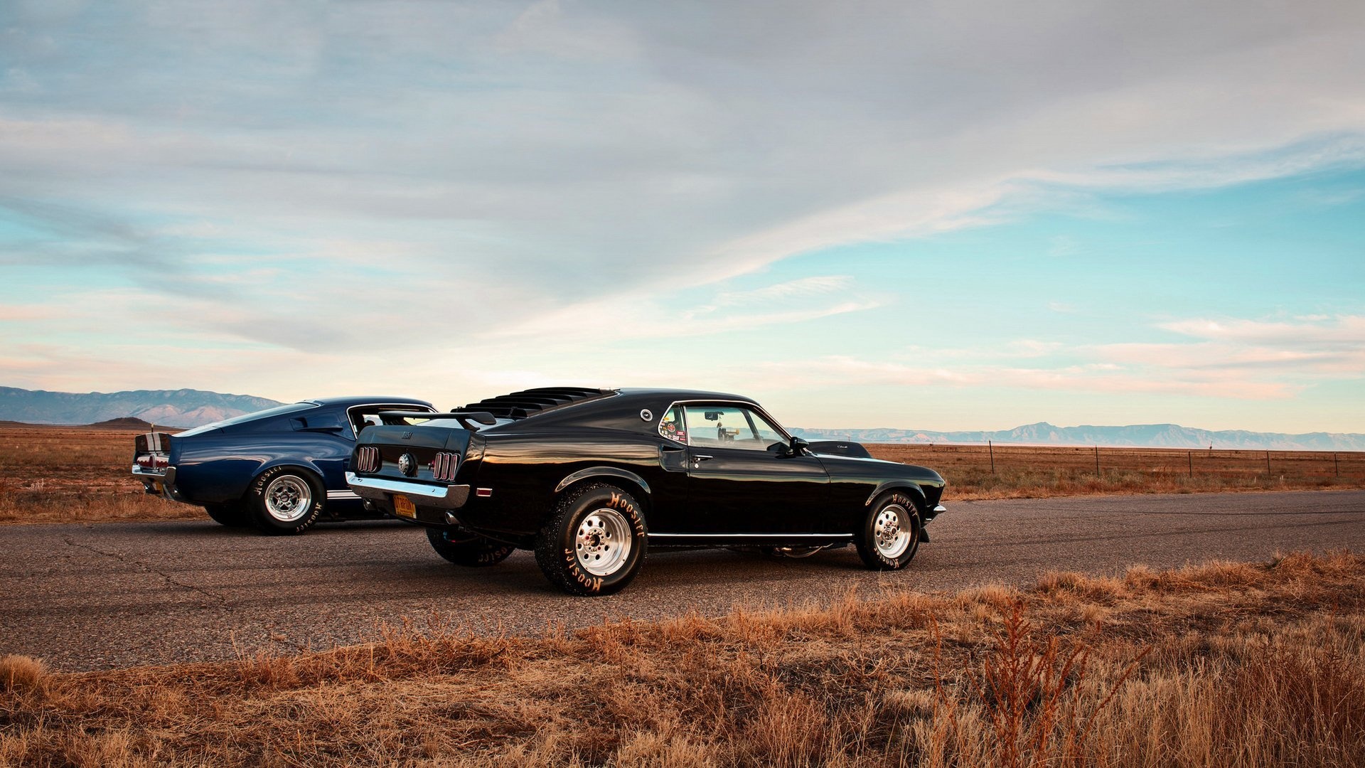 Mustang 1967 vs Mustang 1969, Drag Racing Wallpaper, 1920x1080 Full HD Desktop