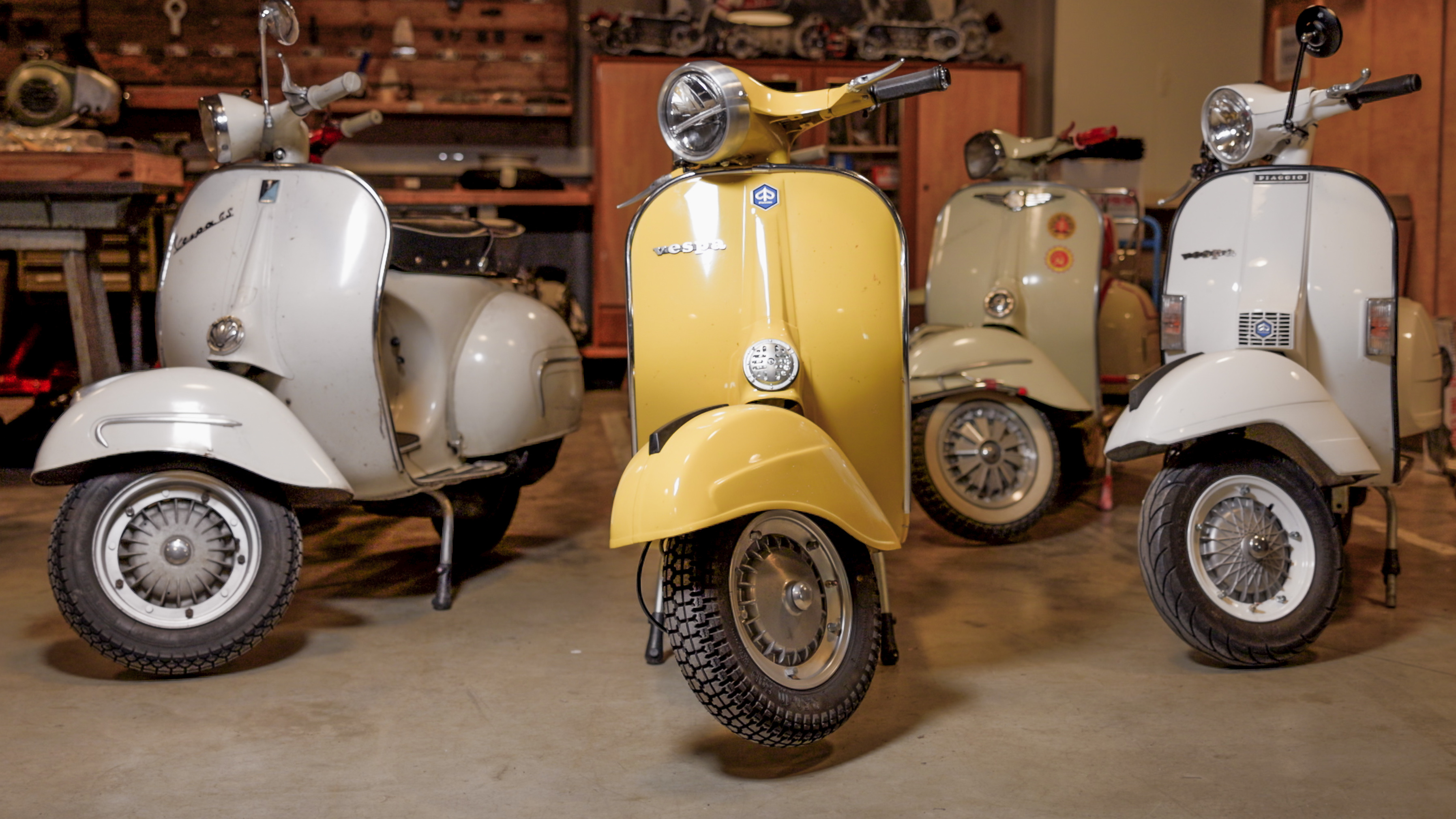 Vespa, Largeframe model, Science classic scene, Vespa & Lambretta, 3600x2020 HD Desktop