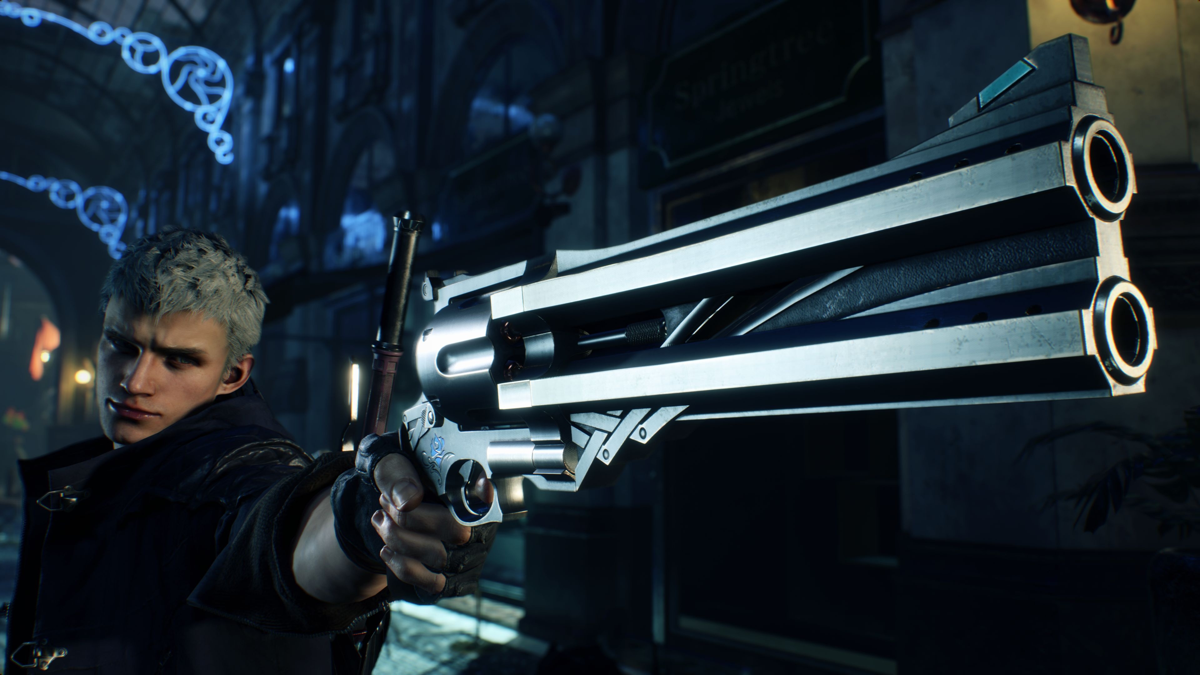 Nero, Blue Rose revolver, Red Queen sword hilt, 4K Desktop wallpaper