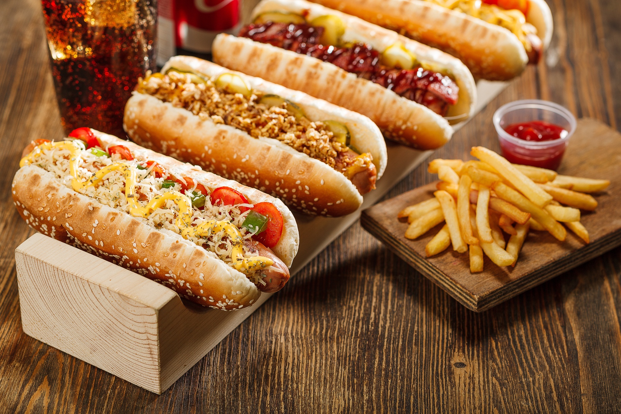 Hot dogs with fries, Classic combo, Fast food delight, HD wallpaper background, 2000x1340 HD Desktop