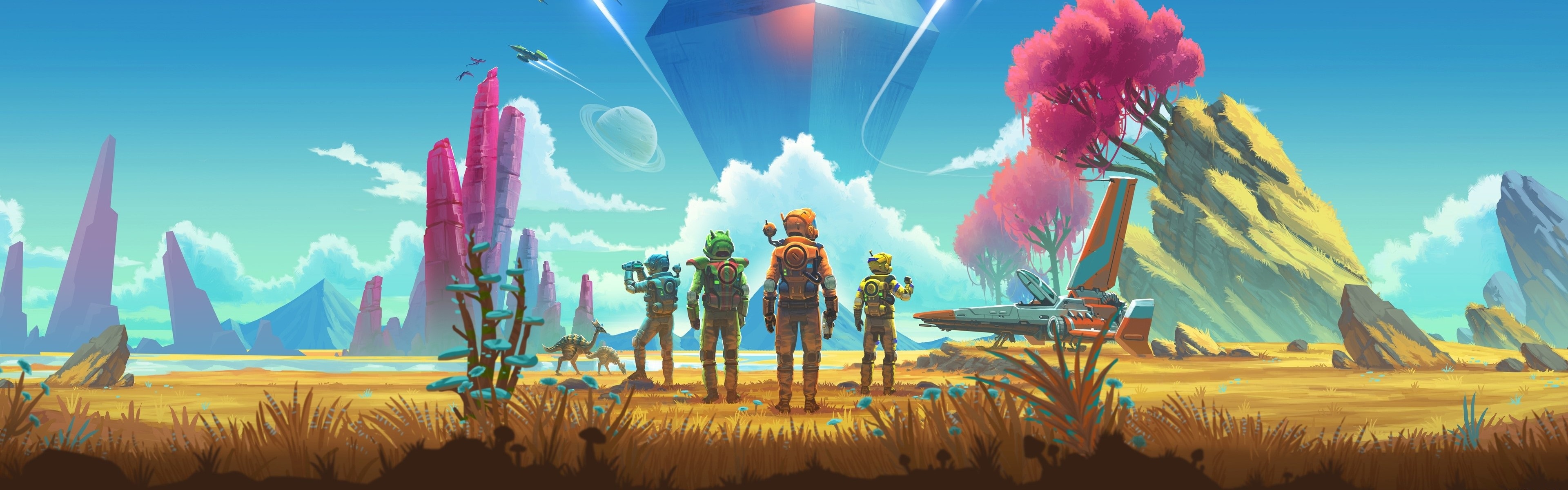No Mans Sky, Wallpaper, Samantha Johnson, Sky, 3840x1200 Dual Screen Desktop
