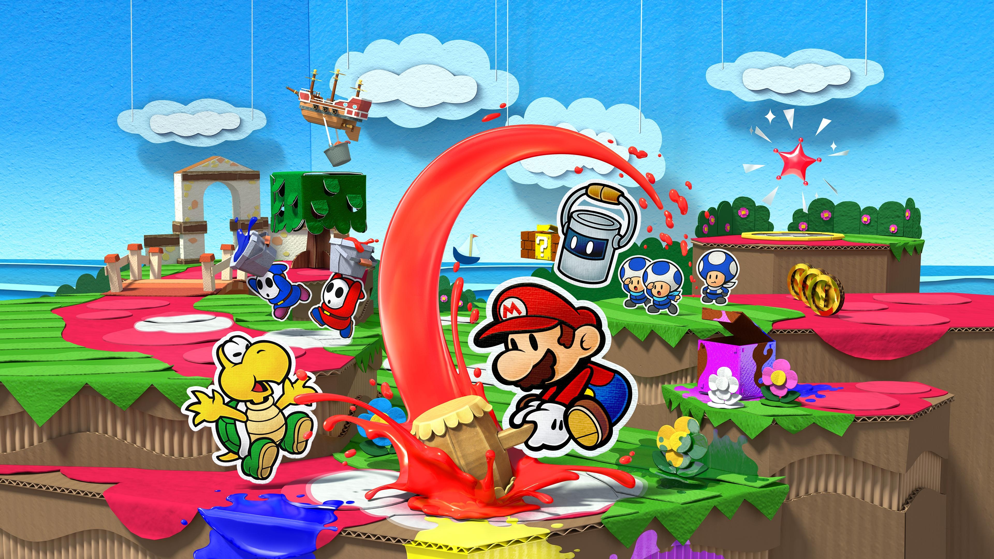 Paper Mario: Color Splash, Mario Wallpaper, 3840x2160 4K Desktop