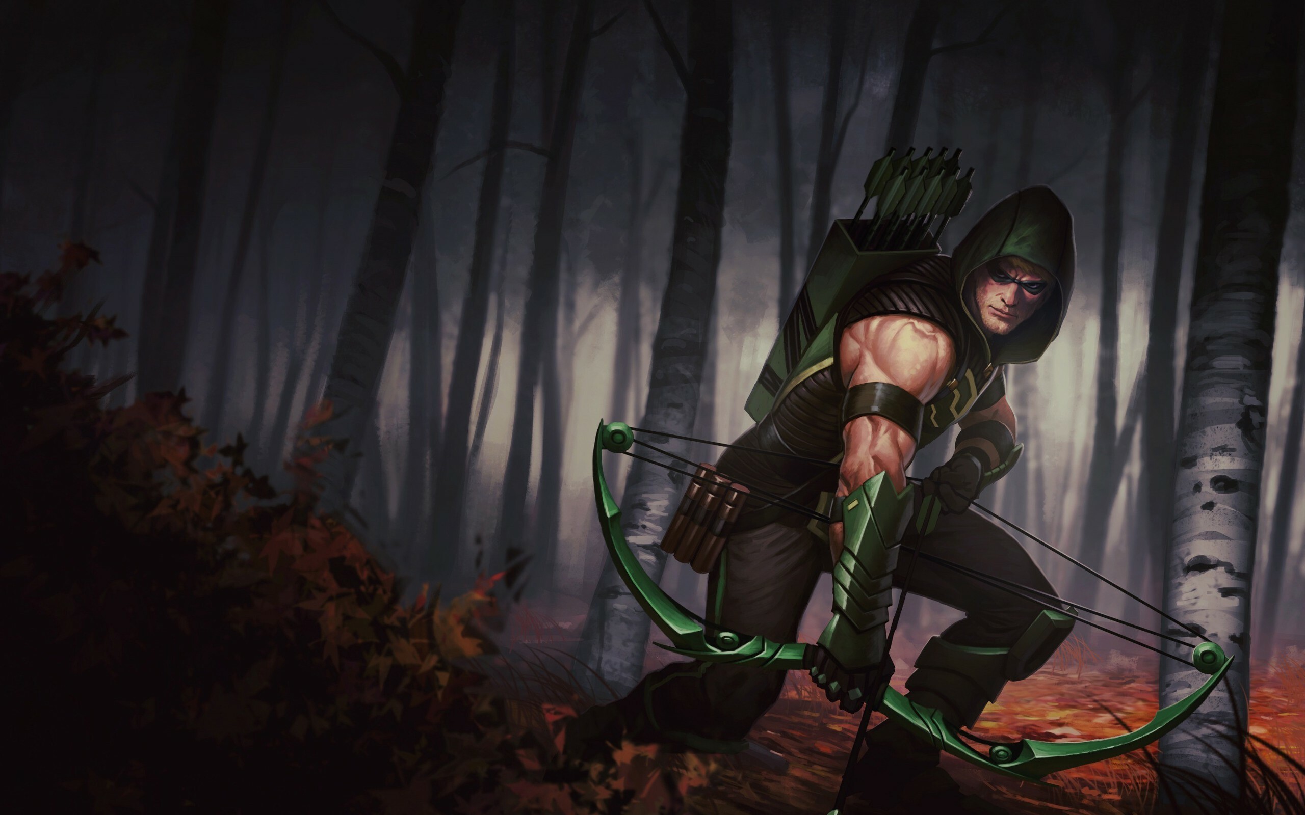 Green Arrow, HD wallpaper, Heroic portrayal, Striking visuals, 2560x1600 HD Desktop