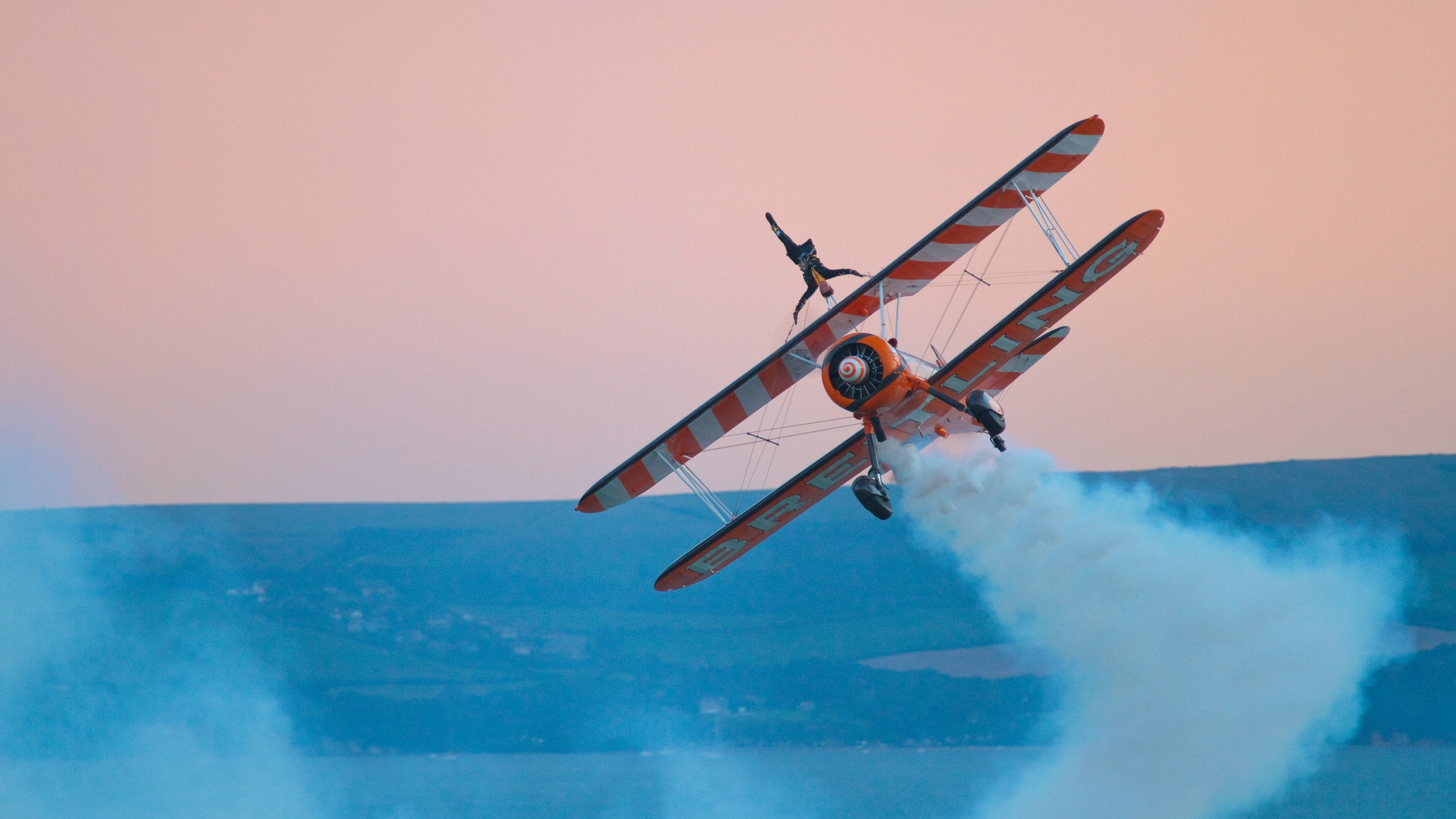 Biplane, Small Plane, Top Free Backgrounds, 3840x2160 4K Desktop