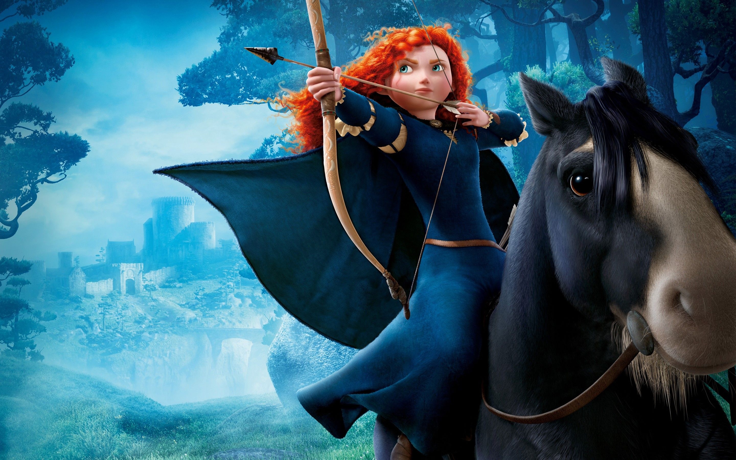 Brave animated film, Adventure and bravery, Memorable characters, Stunning backgrounds, 2880x1800 HD Desktop