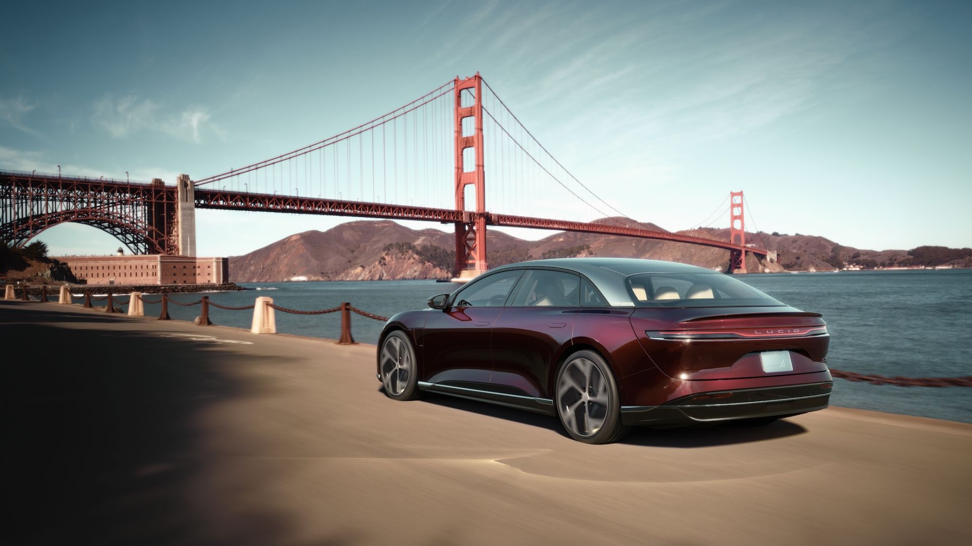 Golden Gate Bridge, Lucid Motors Wallpaper, 1920x1080 Full HD Desktop