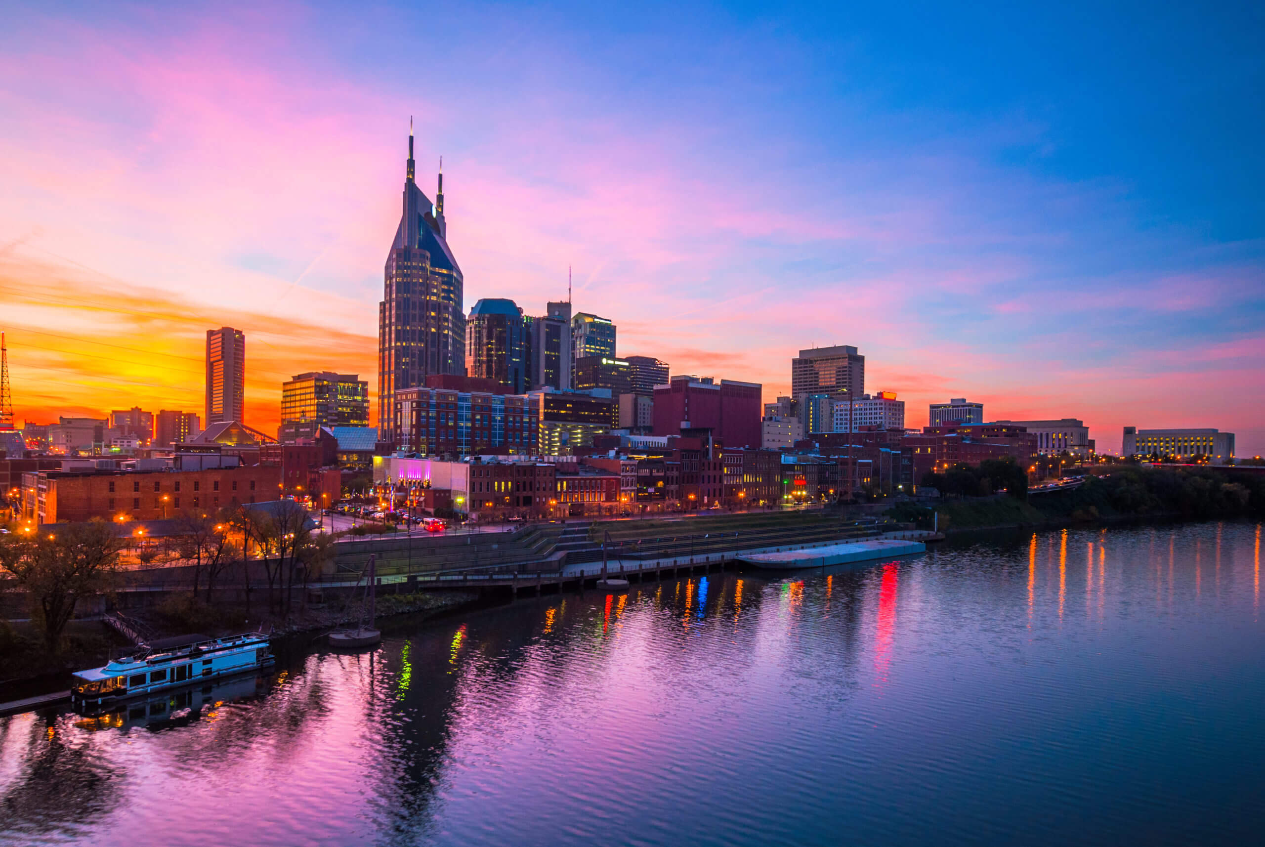 Nashville Skyline, Top security jobs, Leading security company, Safe city, 2560x1720 HD Desktop