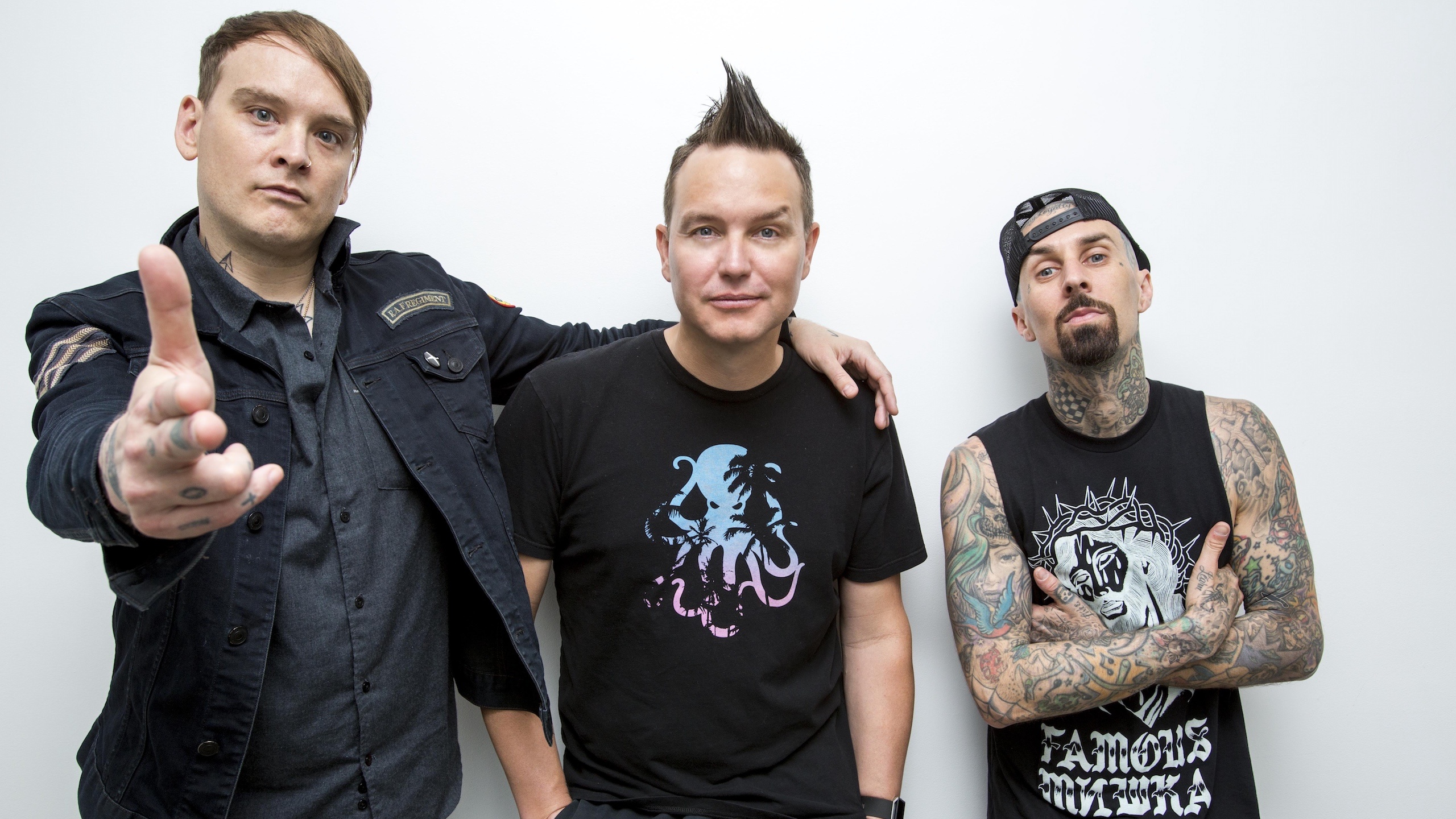 Travis Barker blink-182, Band's drummer, Music fan, 2560x1440 HD Desktop