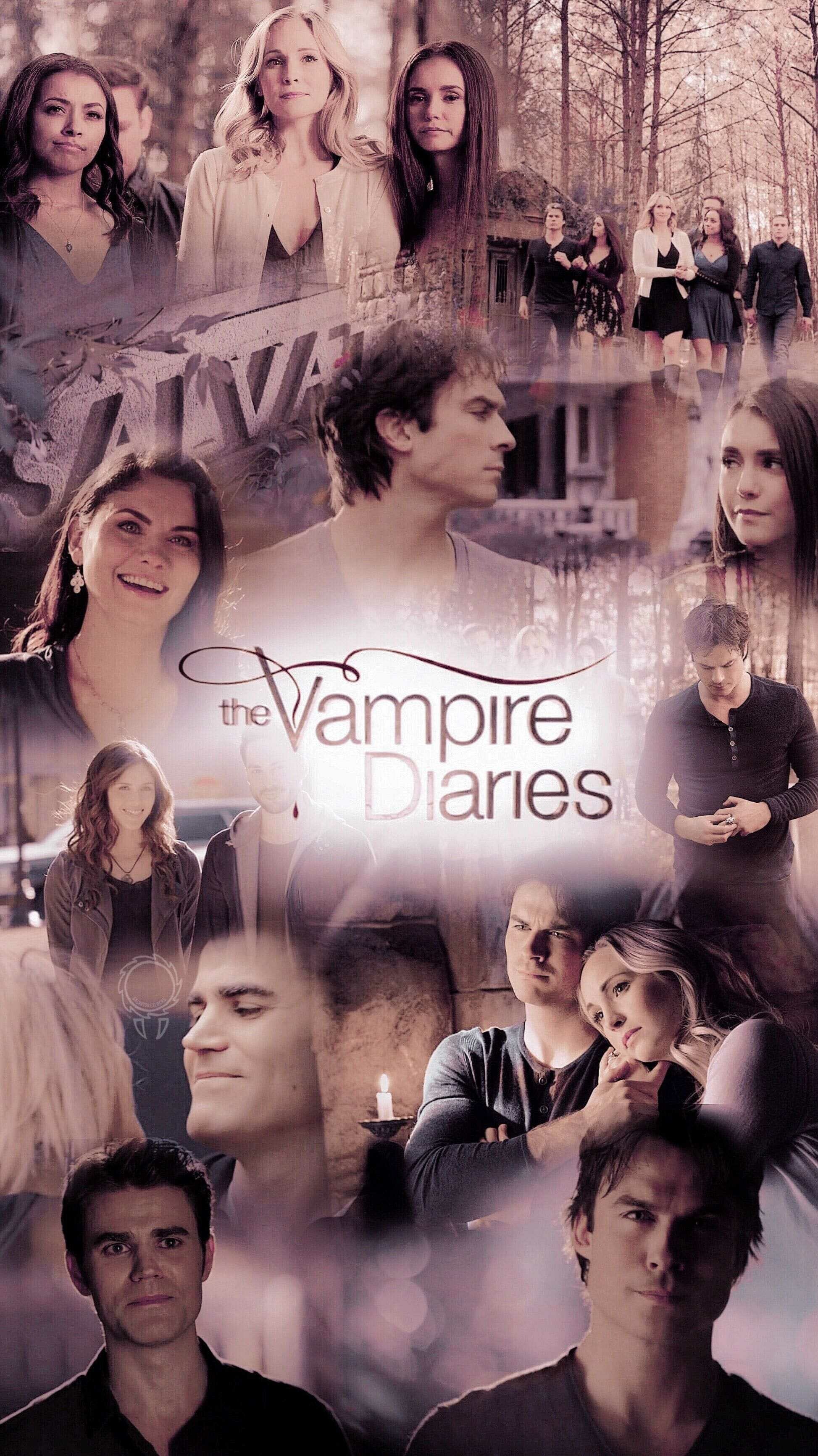 Vampire Diaries wallpaper, TV series, Dark aesthetics, Mystic Falls, 1950x3470 HD Phone