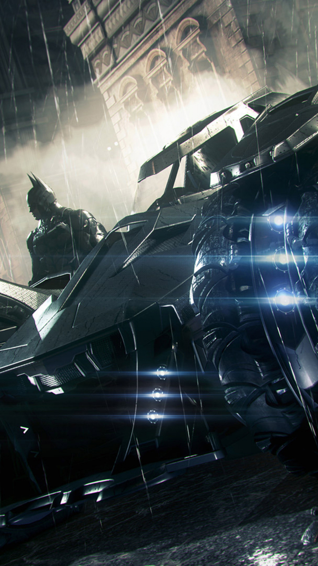 Exclusive Batmobile wallpapers, Batman: Arkham Knight HD images, High-quality wallpapers, Premium desktop decor, 1080x1920 Full HD Phone