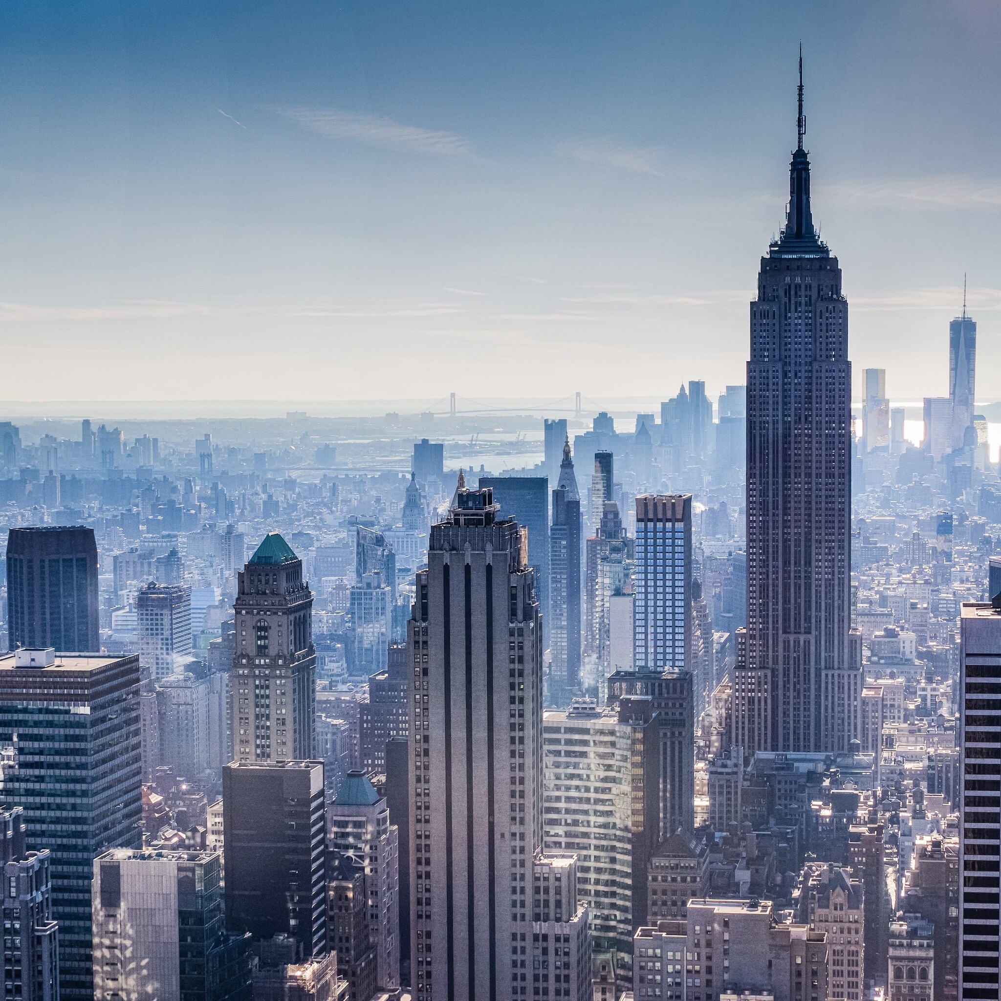 New York City wide 8K, iPad Air HD, Stunning wallpapers, Scenic beauty, 2050x2050 HD Phone