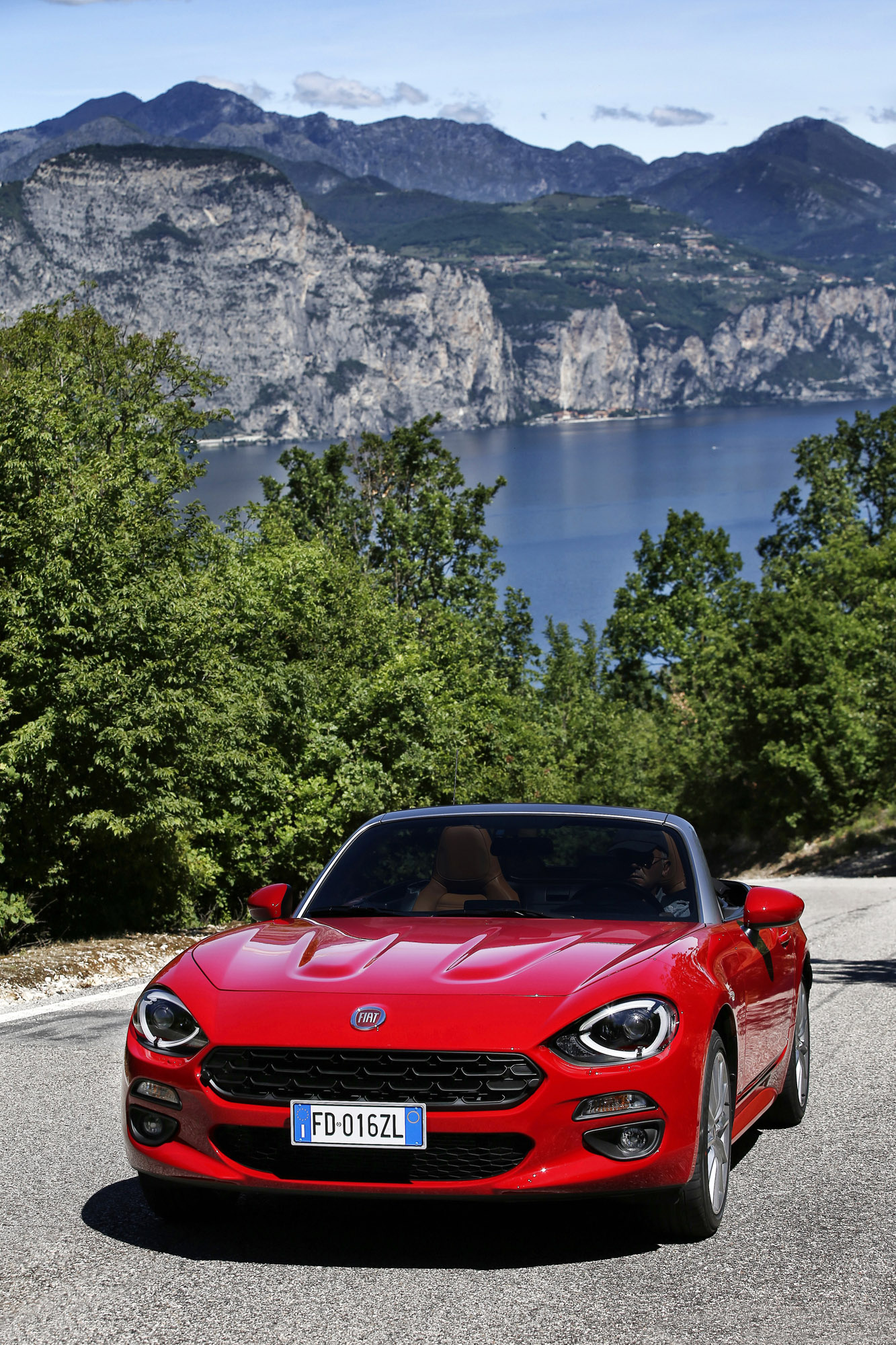 Fiat 124 Spider, Sleek design, HD picture, Classic roadster, 1340x2000 HD Phone