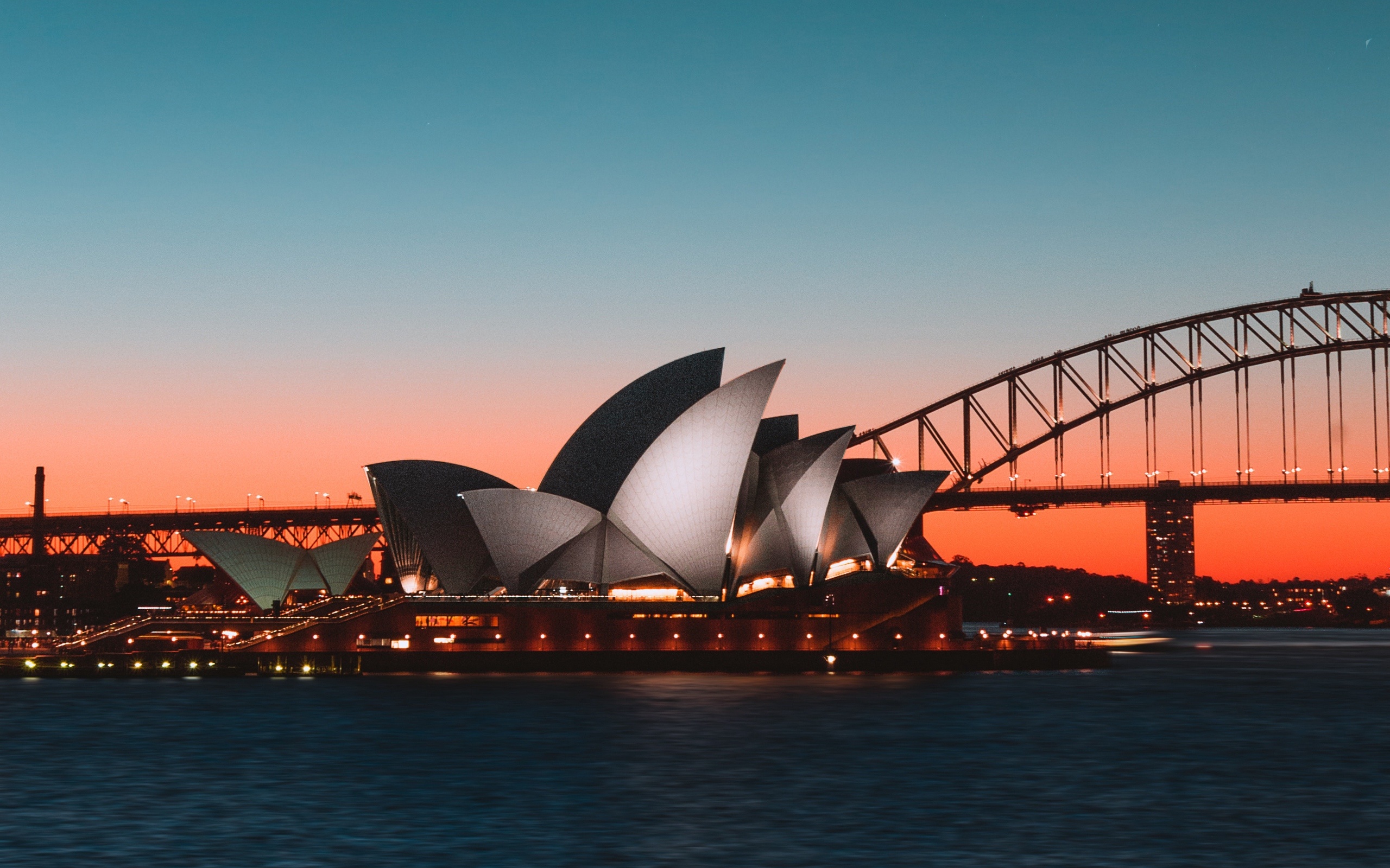 Sydney Opera House, Sunset beauty, Panoramic view, Travels, 2560x1600 HD Desktop