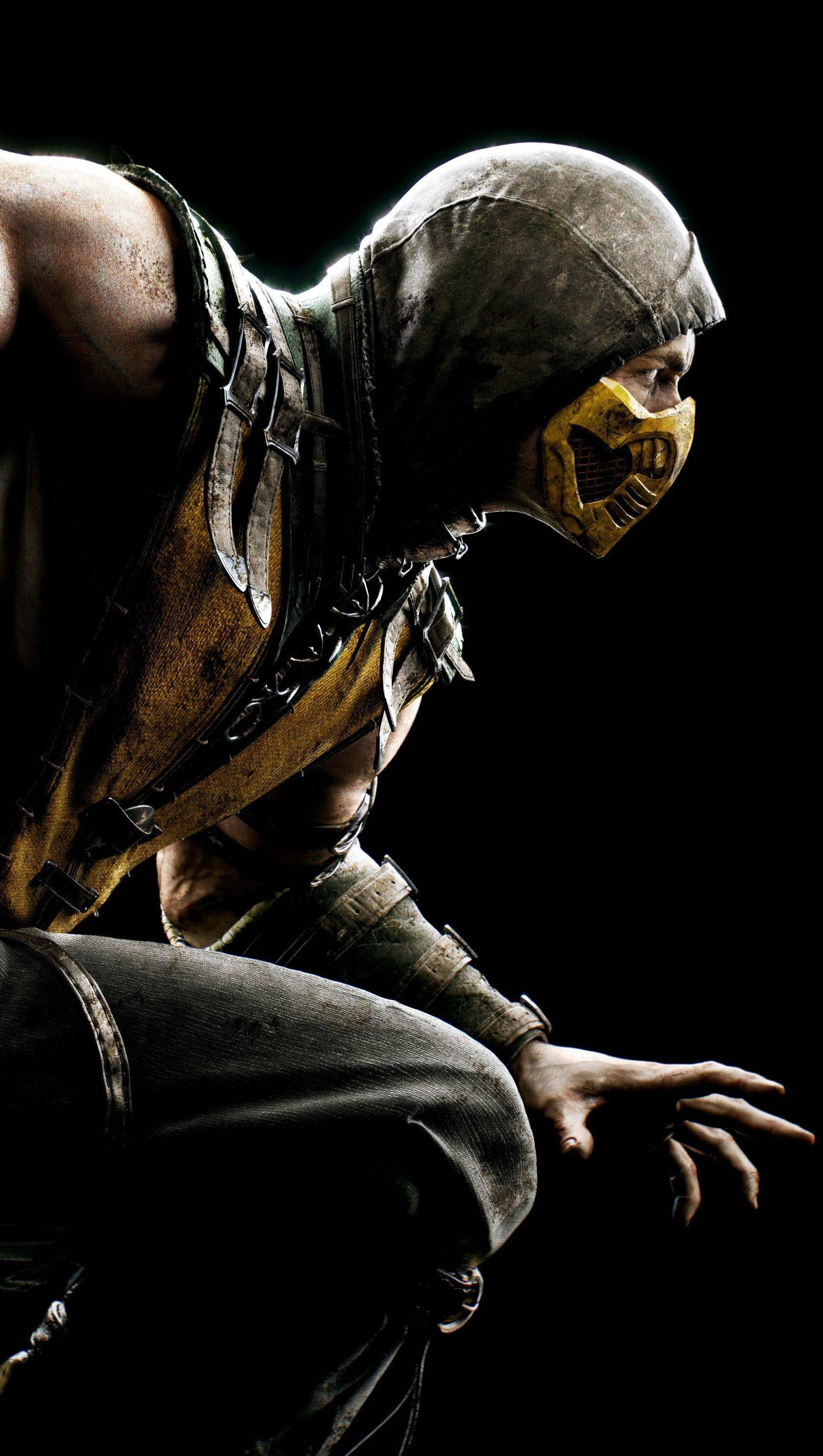 Scorpion, Mortal Kombat, Powerful warrior, Striking wallpaper, 1670x2960 HD Phone