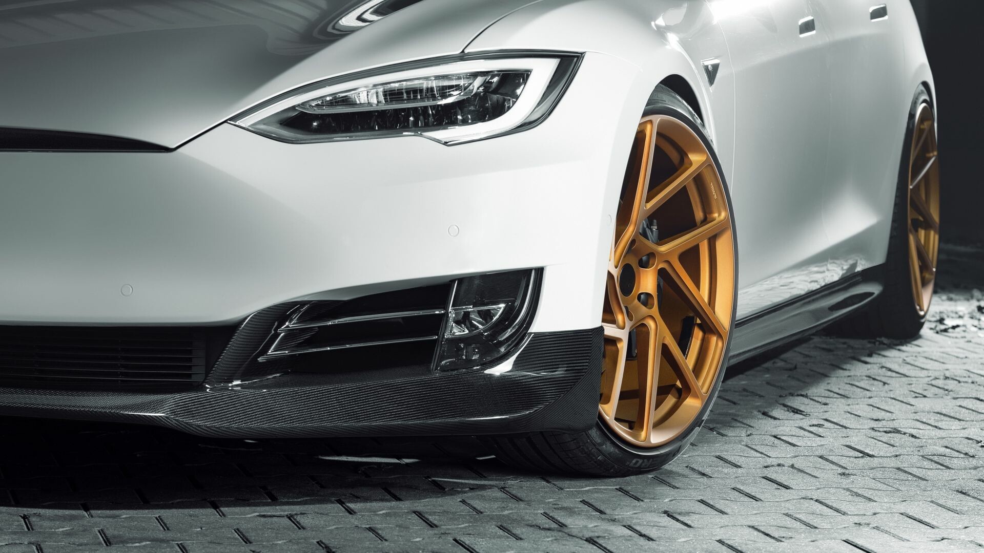 Close-up, Tesla Model S Wallpaper, 1920x1080 Full HD Desktop