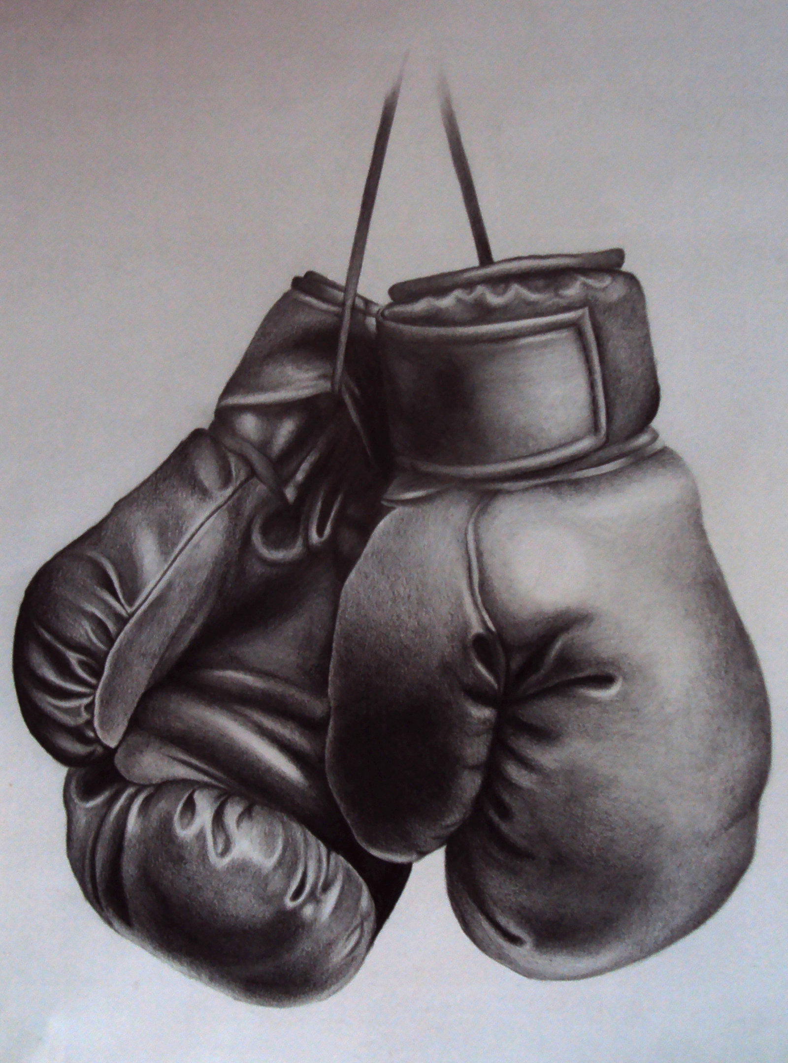 Painting, Hanging Boxing Gloves Wallpaper, 1600x2160 HD Phone