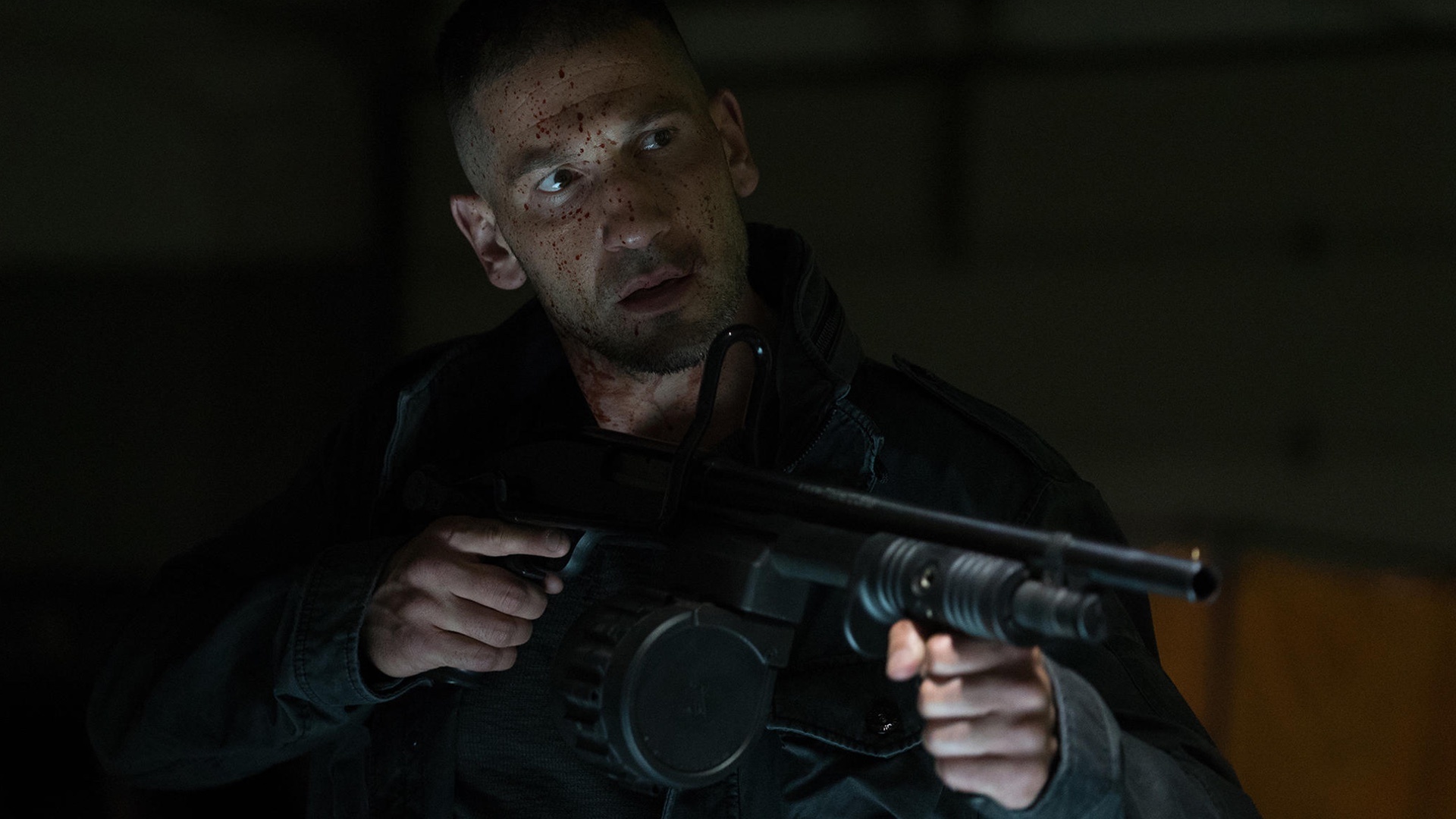Jon Bernthal as Frank Castle, The Punisher series, Cobray Street Sweeper shotgun, Full HD Desktop wallpaper