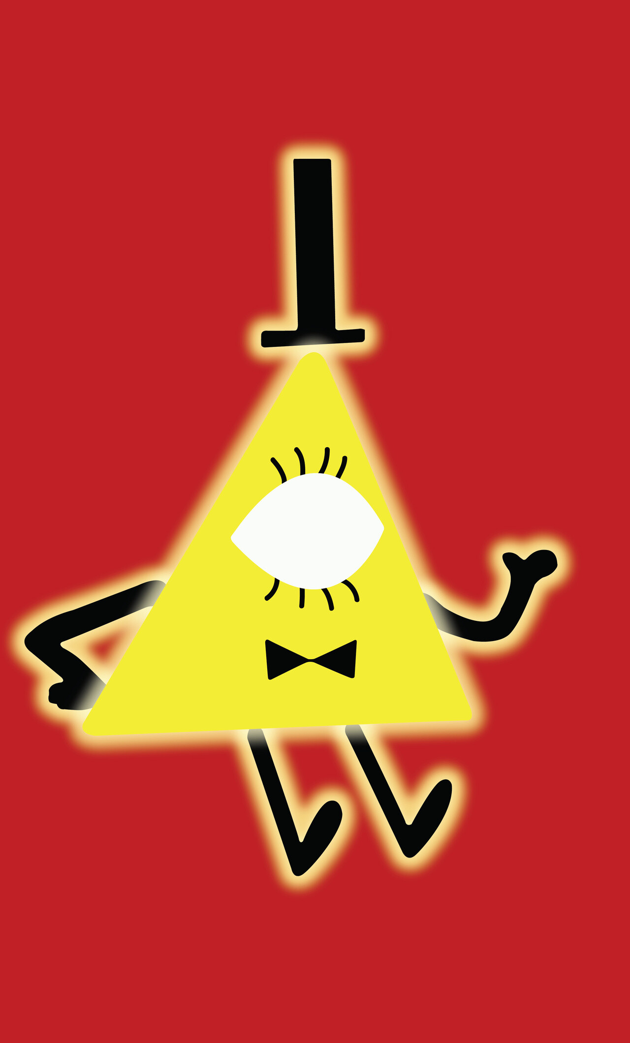 Bill in minimalistic style, Gravity Falls character, HD wallpapers, 1280x2120 HD Phone